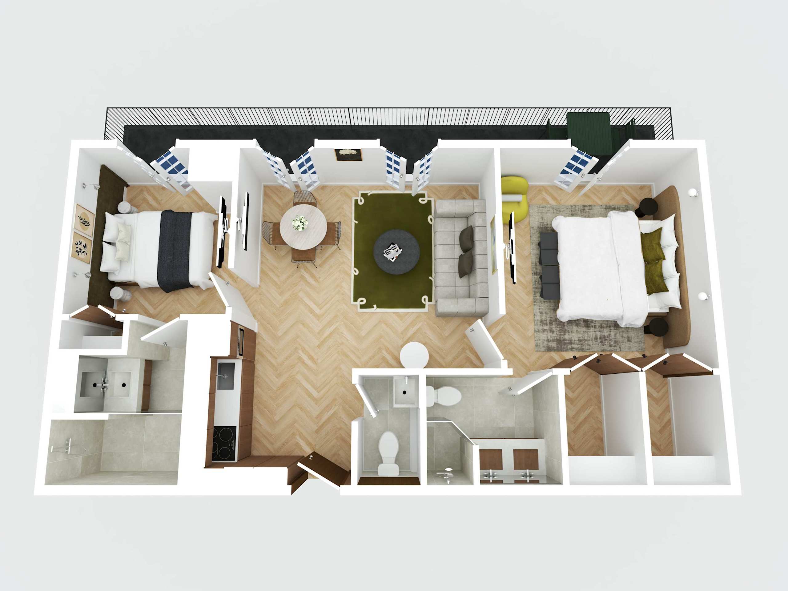 Harmony Collection I 2BR Suite 4P AC Opera Grevin  — 15