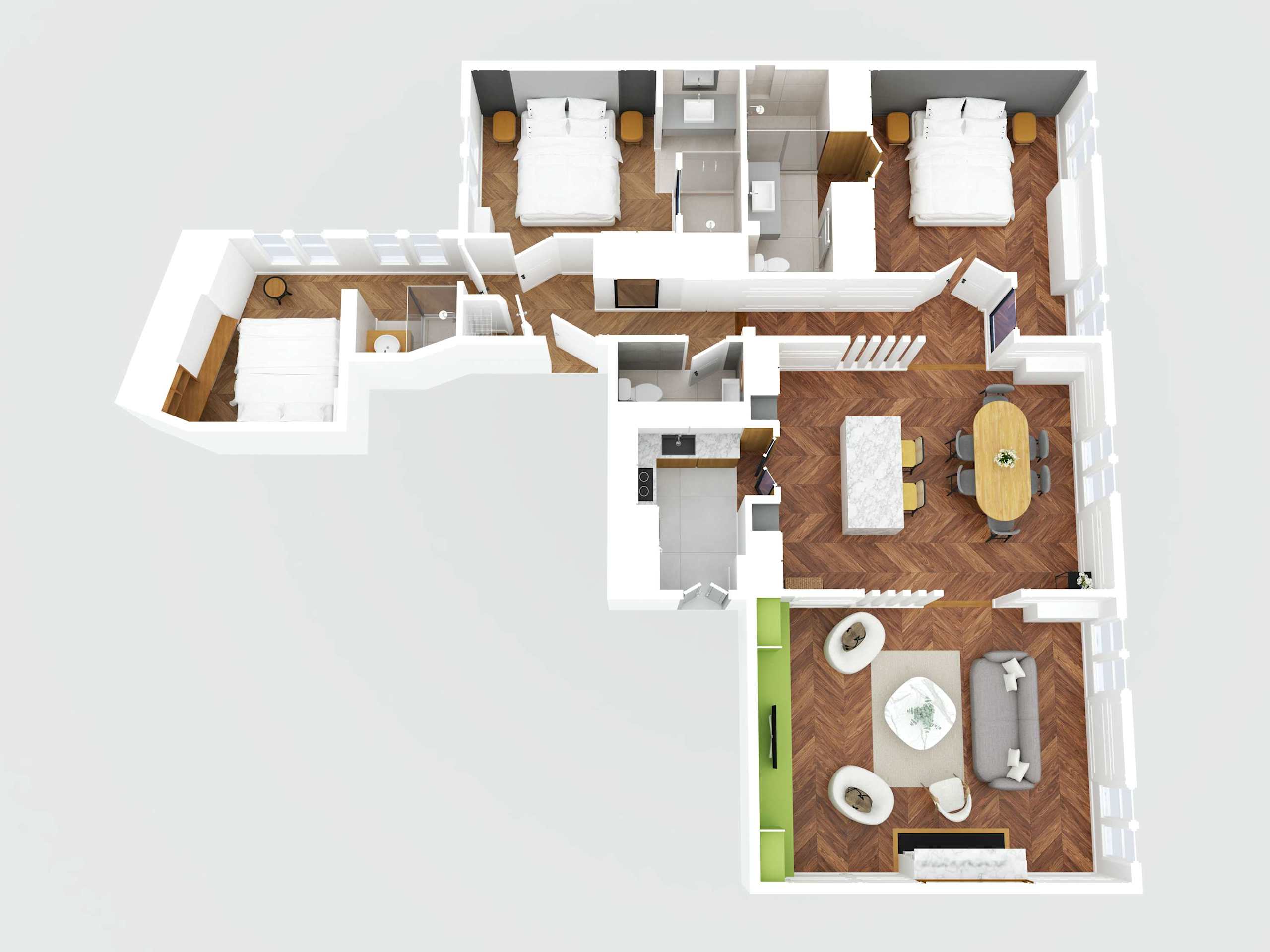 Wonderful Apartment 3BDR 6P AC Honore Madeleine  — 33