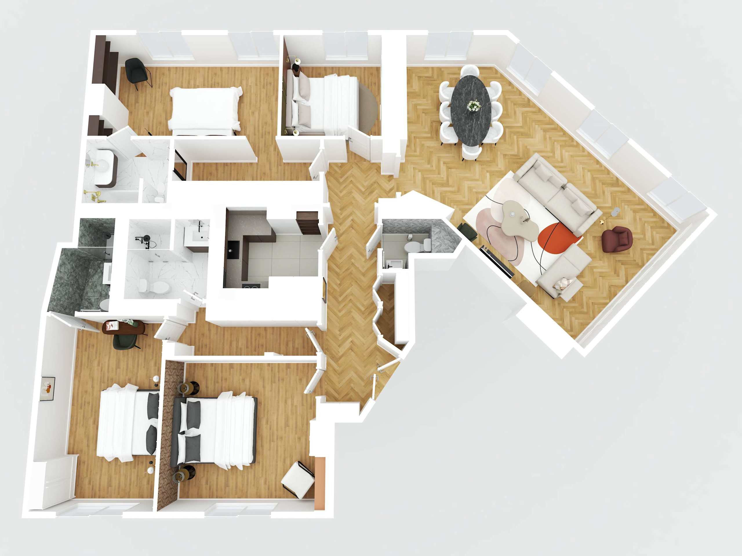 Luxury Rivoli 4 Bed 3 Bath AC Hotel de Ville BHV — 26
