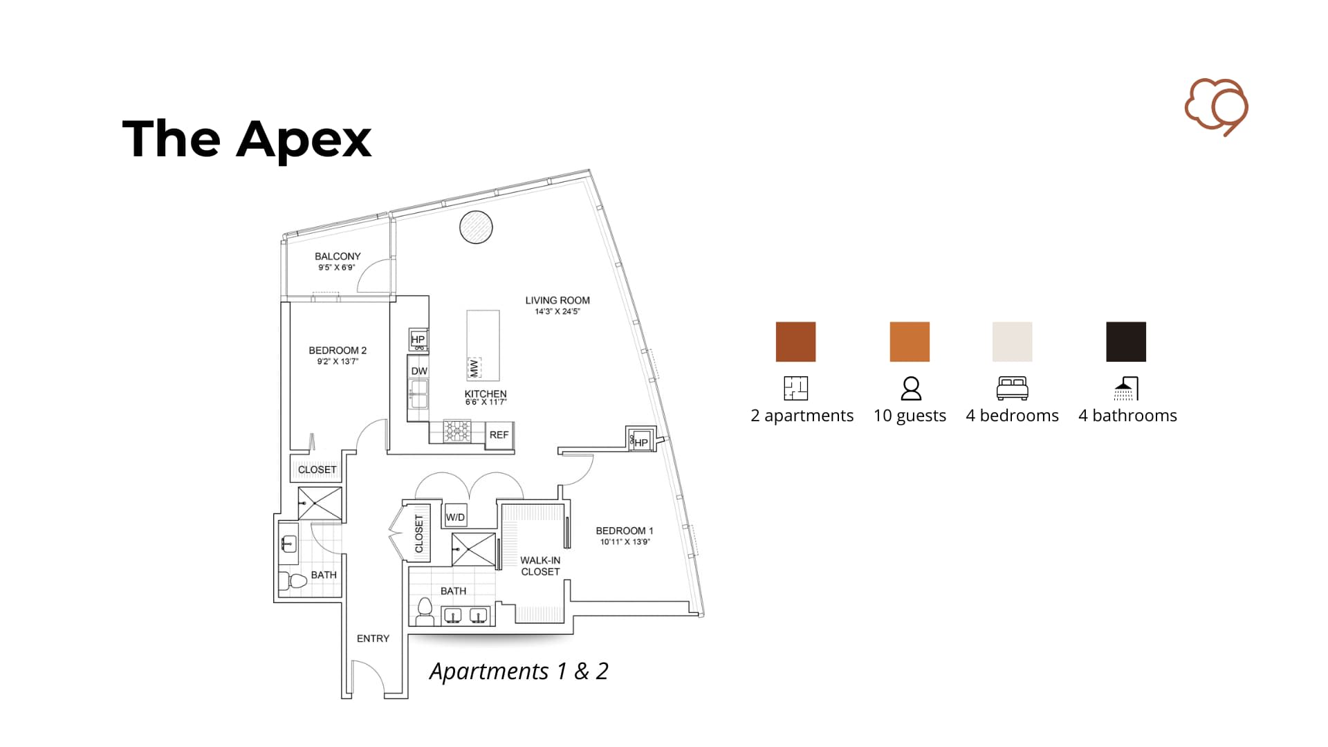 High-Floor 2BRs with City & Lake Views interior 5