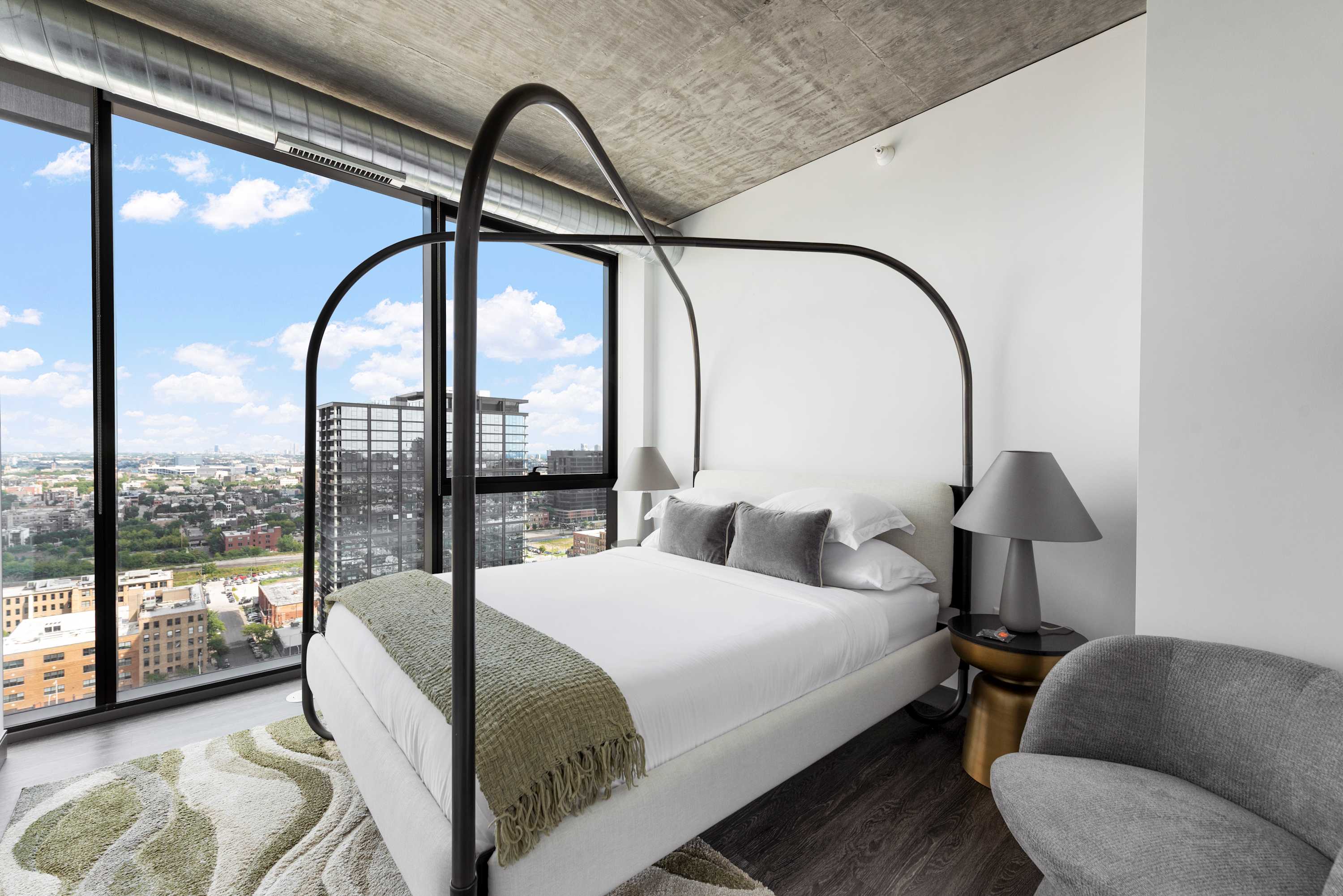 Sky-High 2BR w/ Gym & City Views interior 3