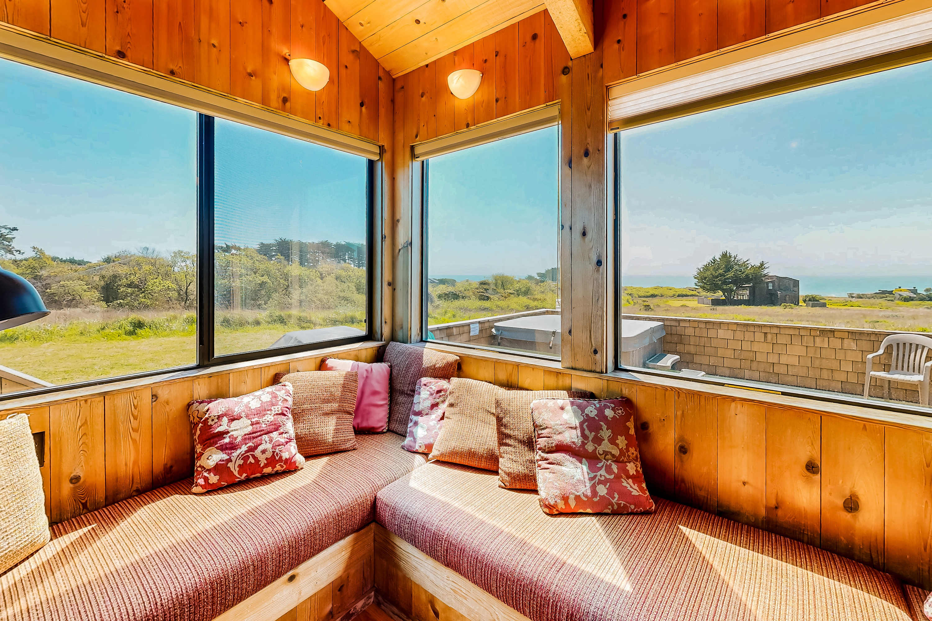 Your outdoor deck is perfect for soaking up sunshine or stargazing, creating unforgettable memories in this serene coastal escape.