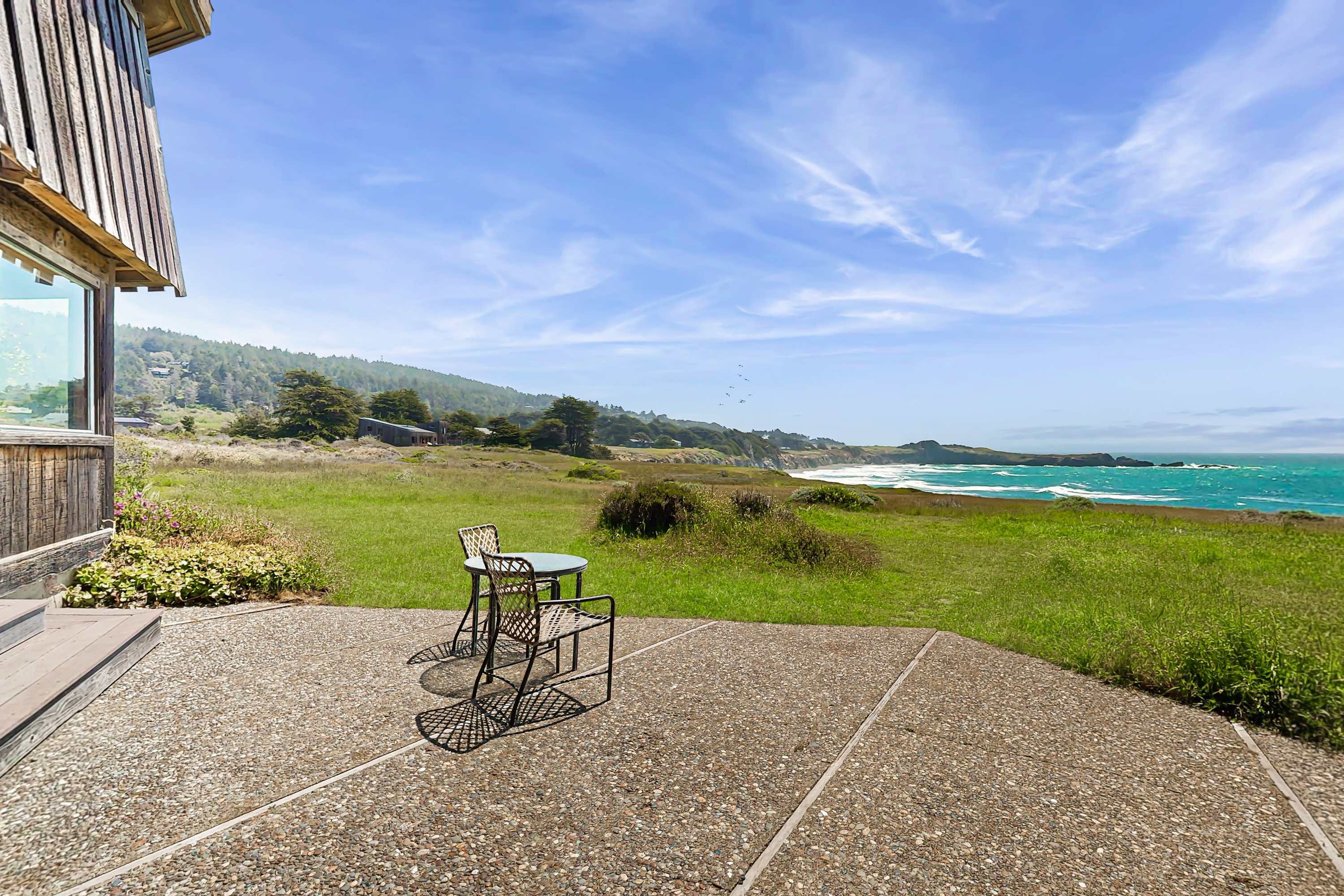 Sip your morning coffee on the patio, soaking in breathtaking ocean views and the fresh coastal breeze.