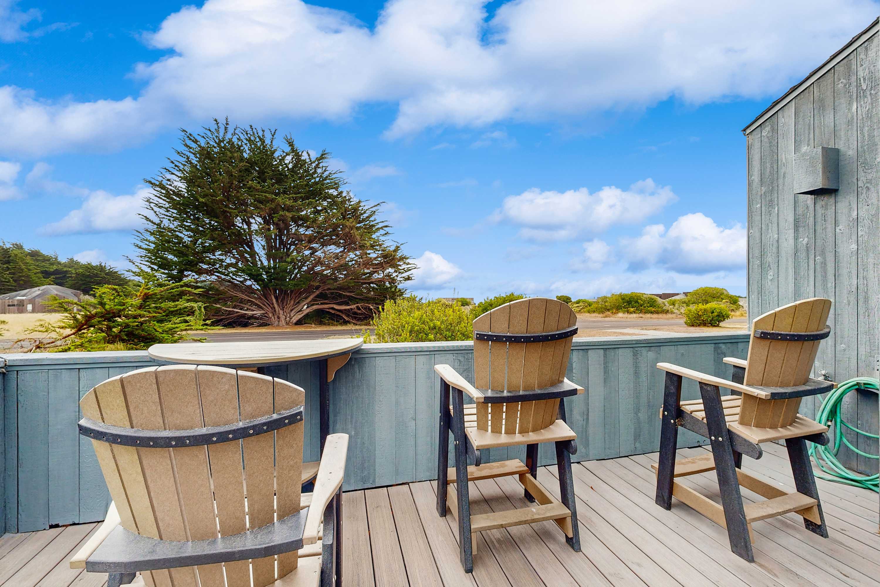 Your morning coffee tastes better on the spacious deck, where you can soak in ocean views and the serene sounds of nature.