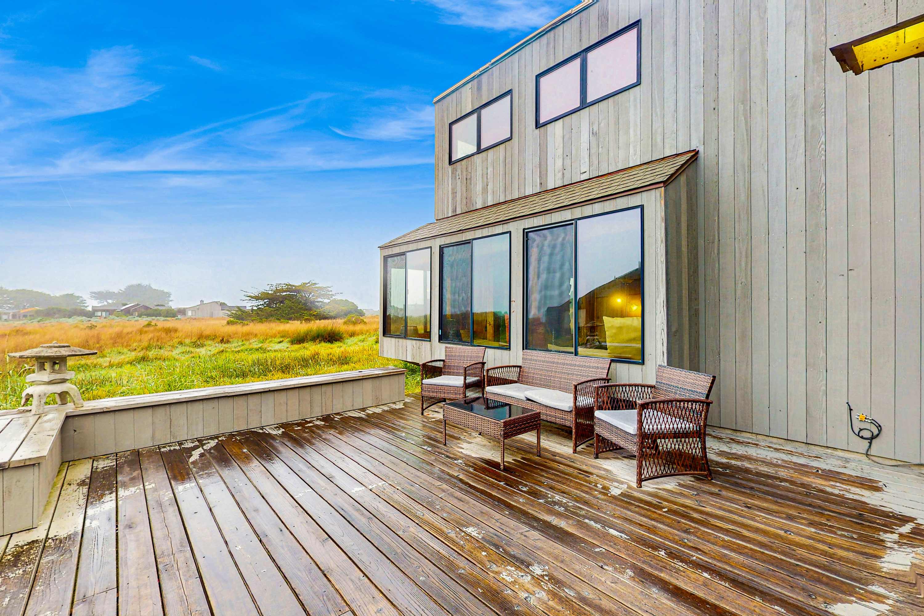 Step onto your private deck, where you can soak in stunning views while sipping your morning coffee.
