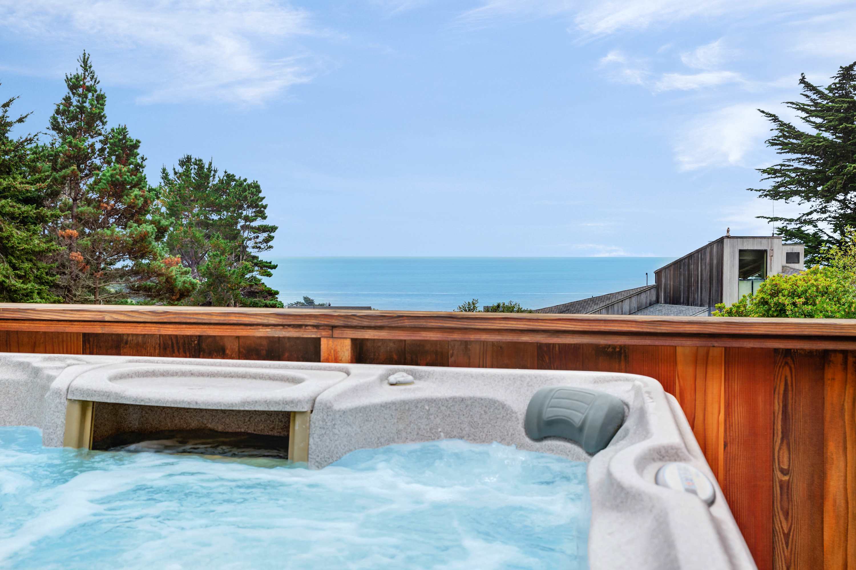 Soak in the private hot tub with the sound of waves and sea breezes, the perfect way to unwind after a day of exploration.