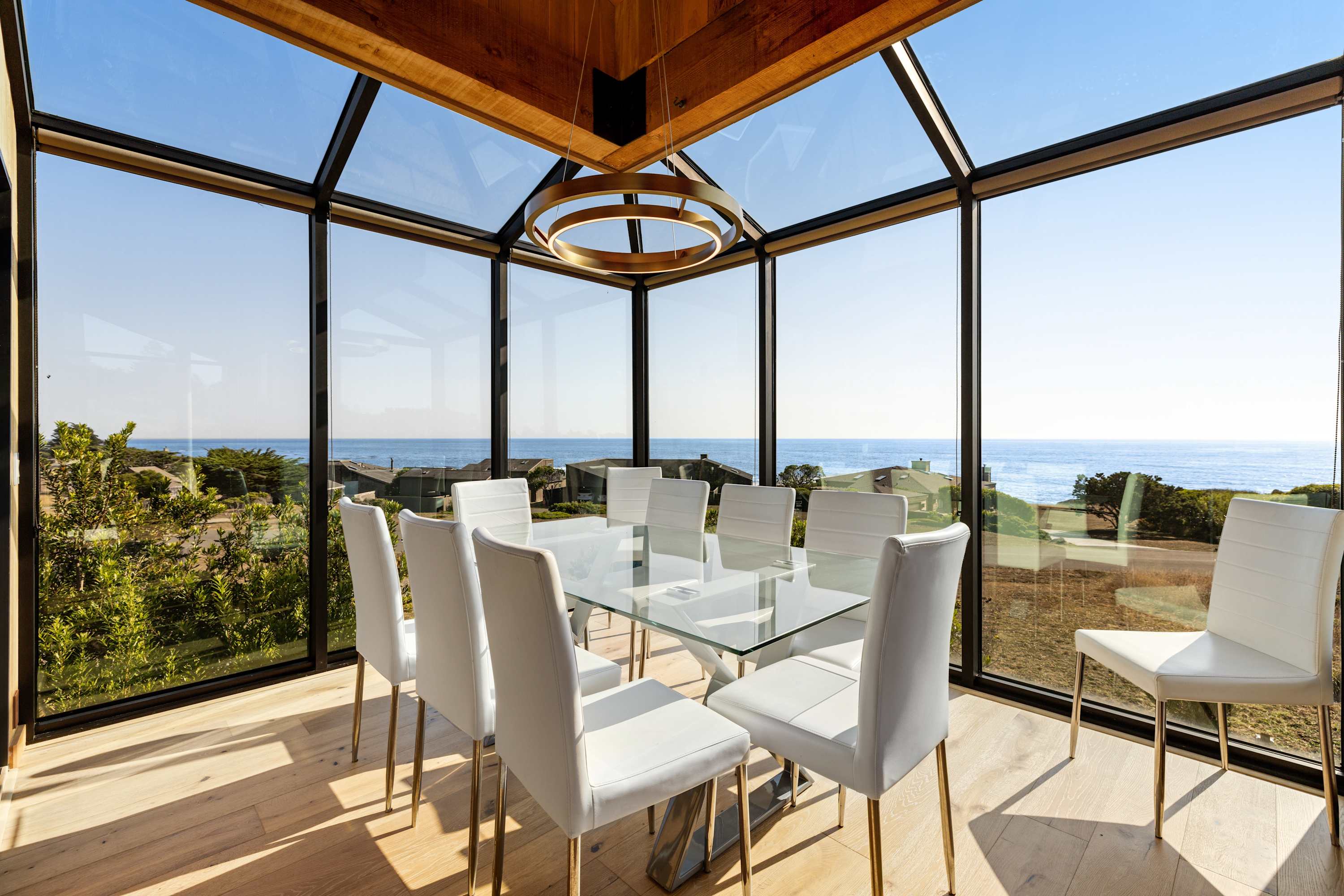Savor meals with a panoramic ocean view in this elegant dining area, where every meal becomes a special occasion.