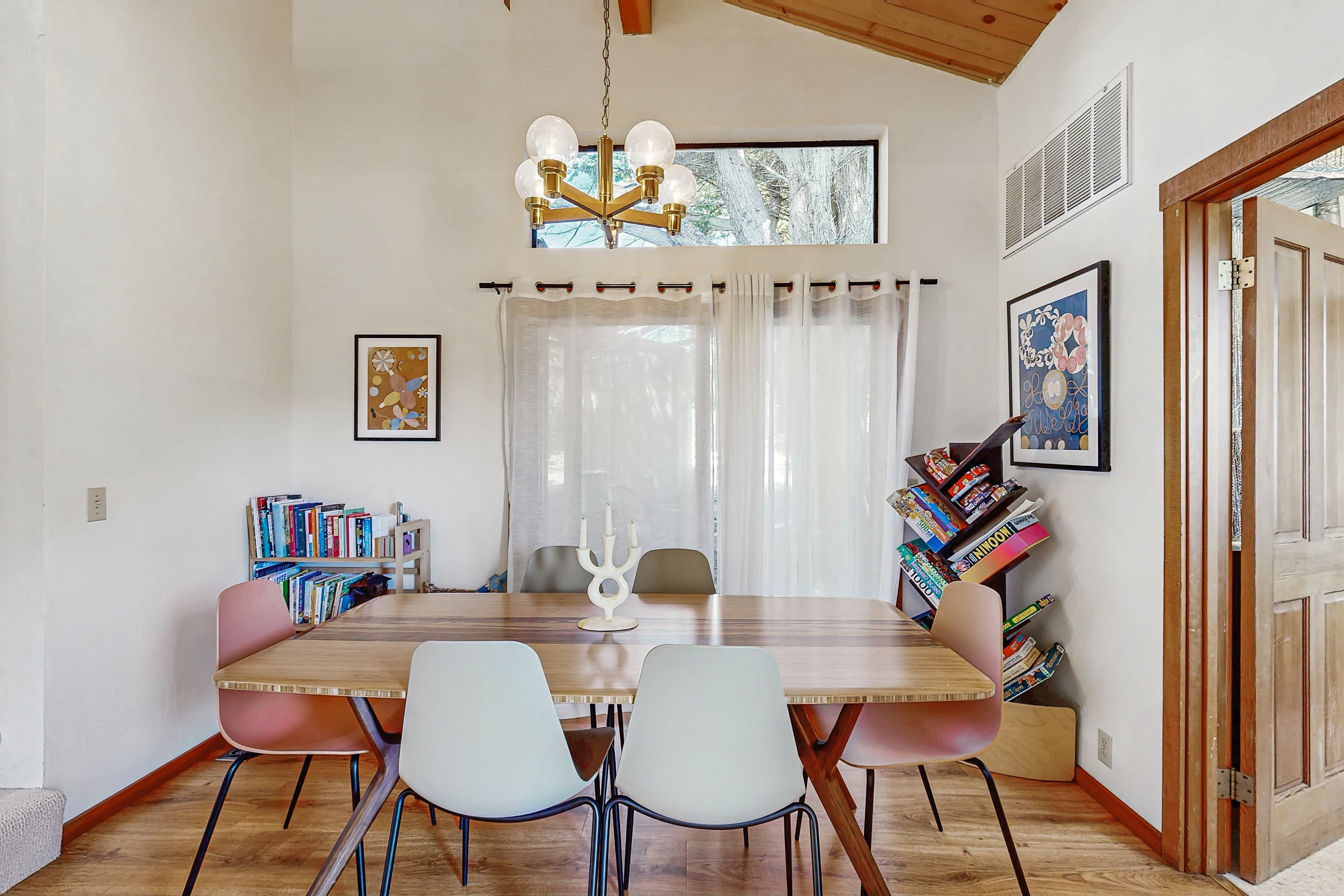 Dine in style at the modern table, perfect for sharing meals and creating lasting memories together.
