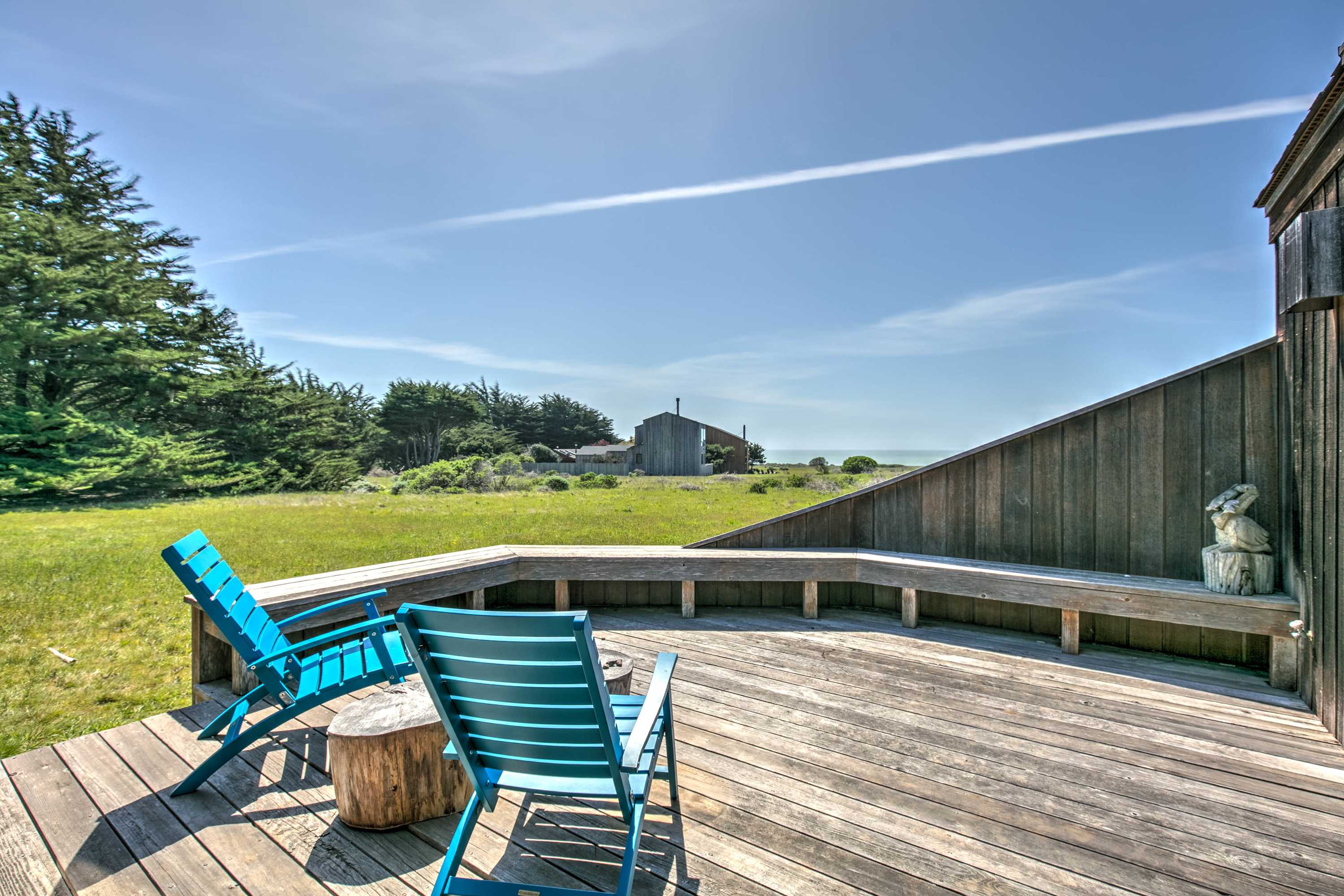 Your private oasis awaits on the deck, perfect for morning coffee or sunset chats as the coastal breeze refreshes your spirit.