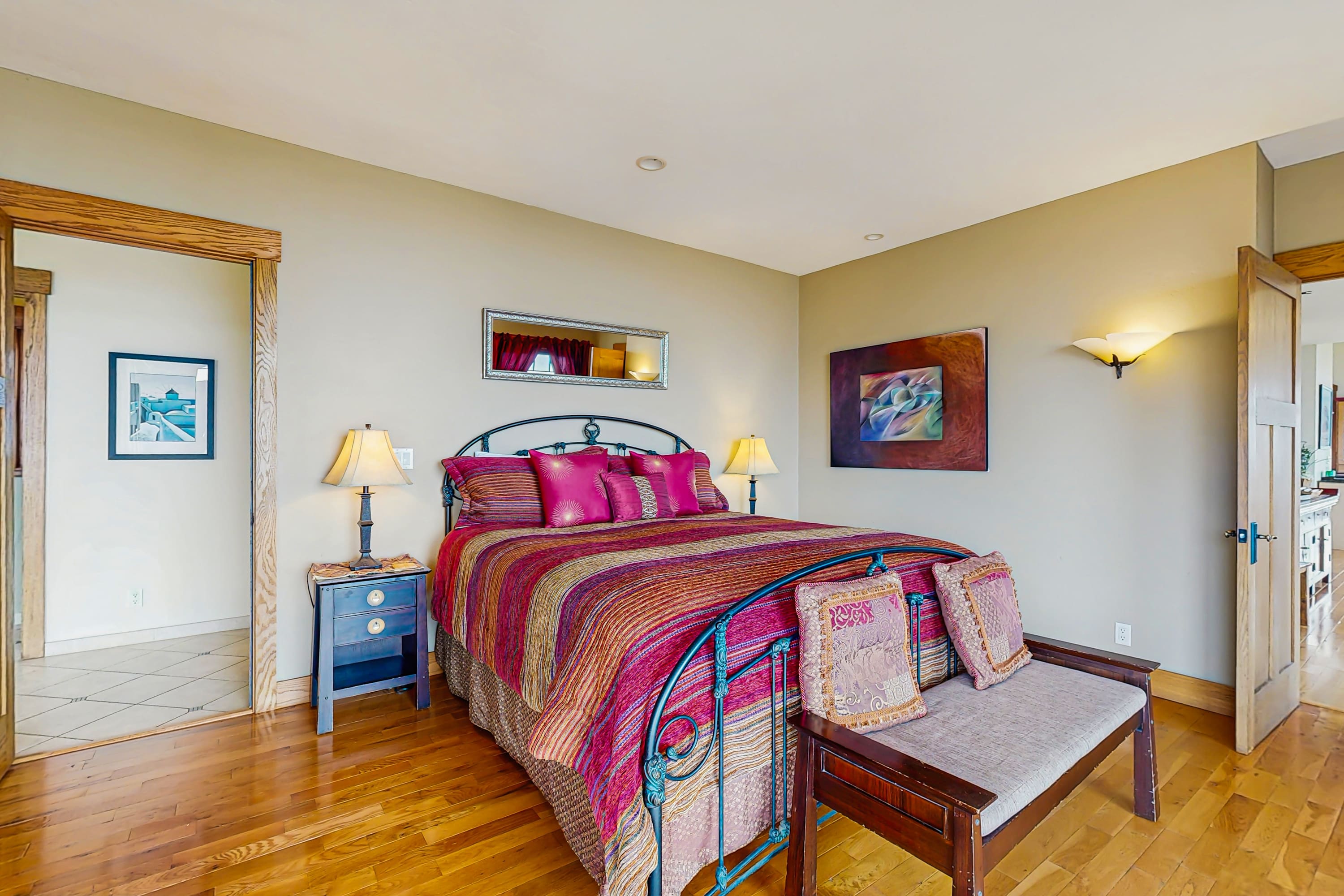 Retreat to the spacious master bedroom, where you’ll wake up refreshed in a beautifully adorned space with stunning views.