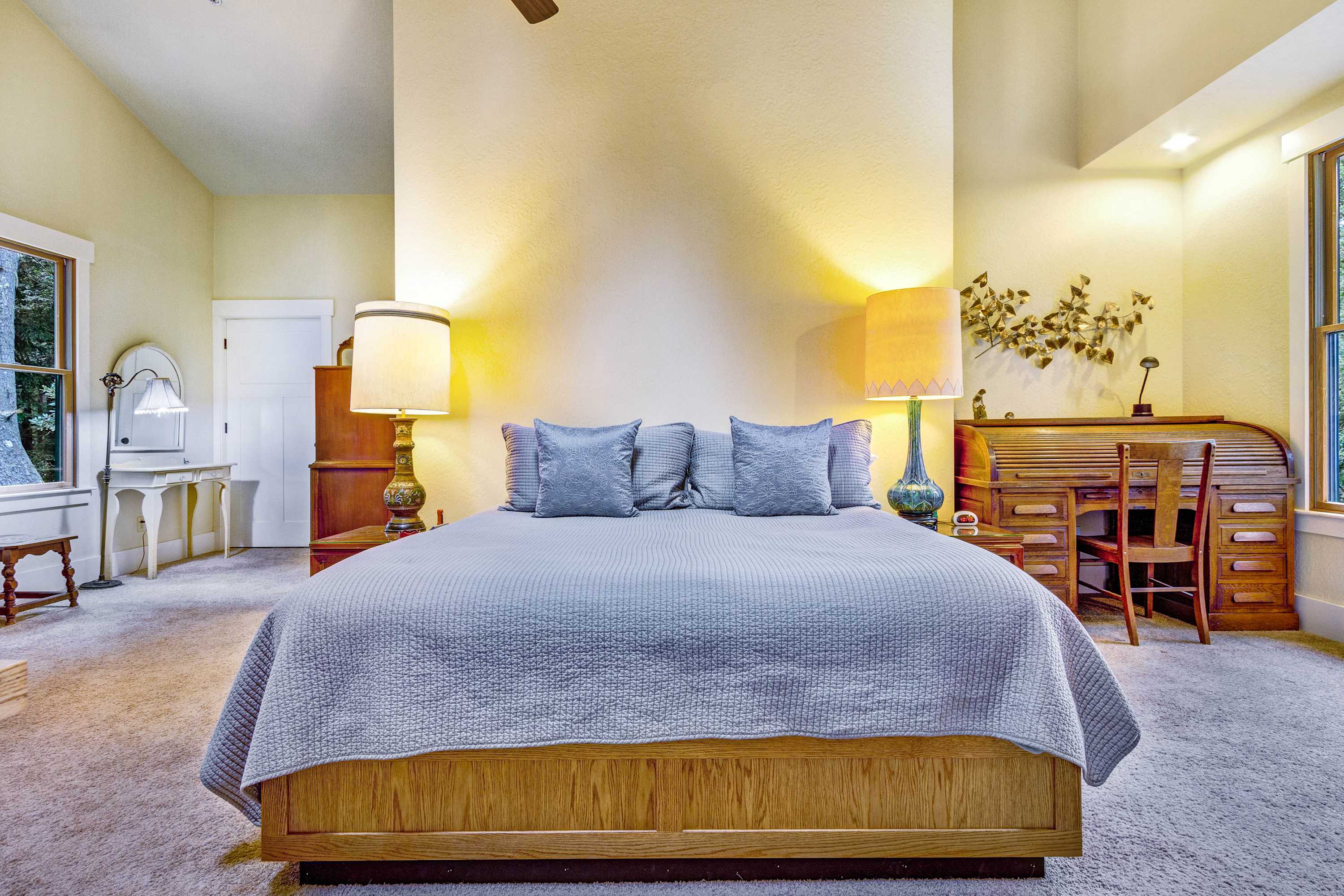 Find your peace in the master suite, where a cozy ambiance and beautiful decor invite relaxation and rejuvenation.