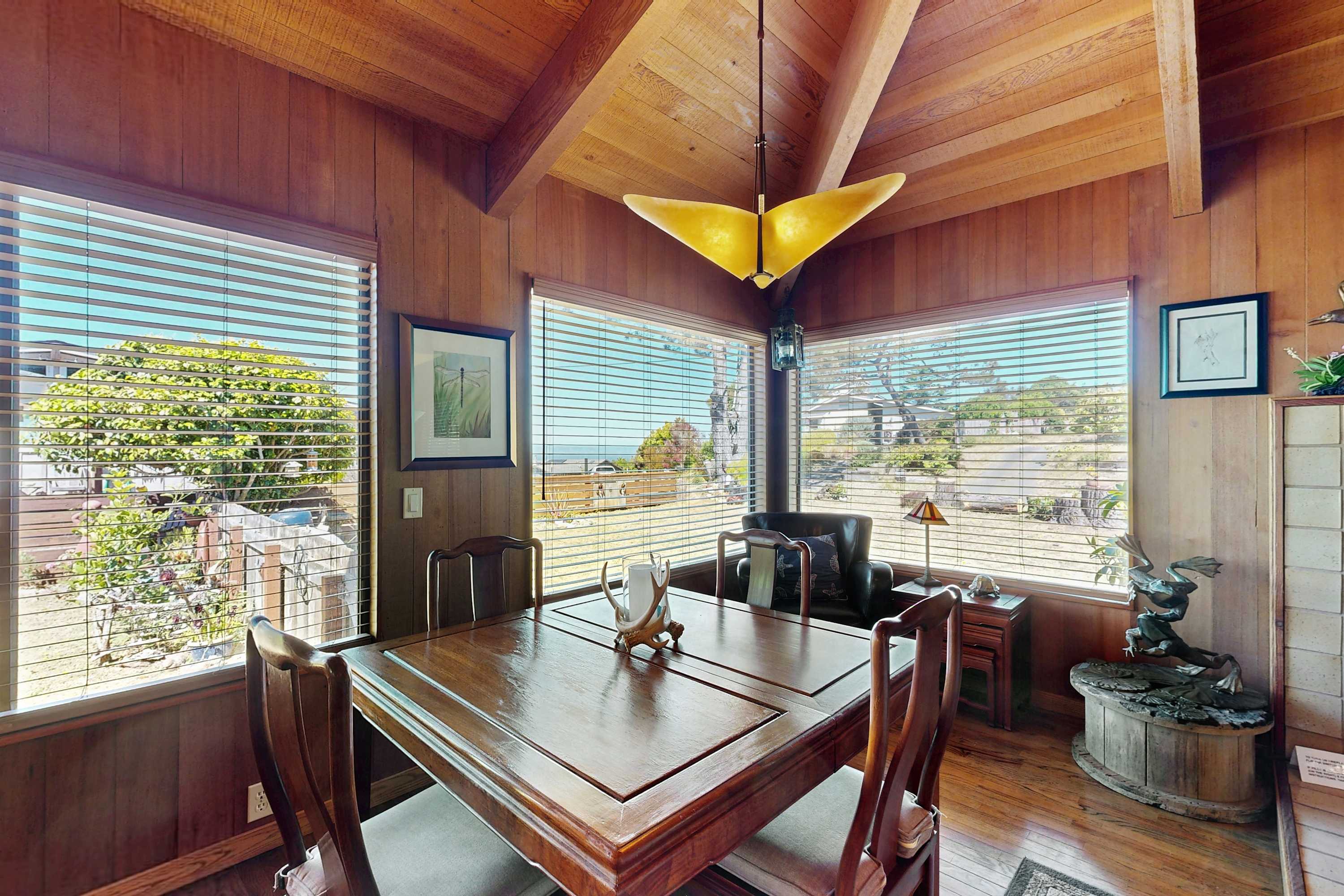 Gather around the dining table, where every meal offers a chance to enjoy stunning views and create lasting memories.