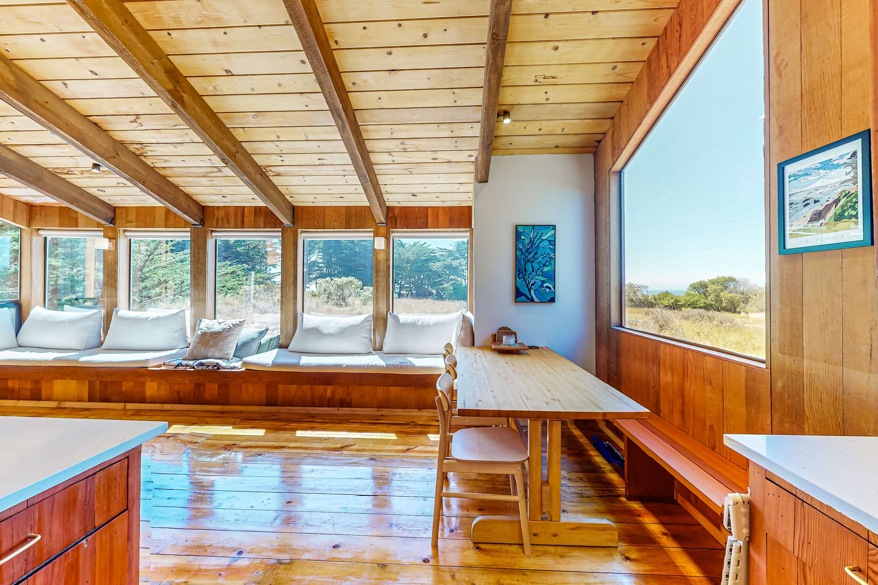 Savor meals with a view from this charming dining nook, where the beauty of Sea Ranch is your backdrop.