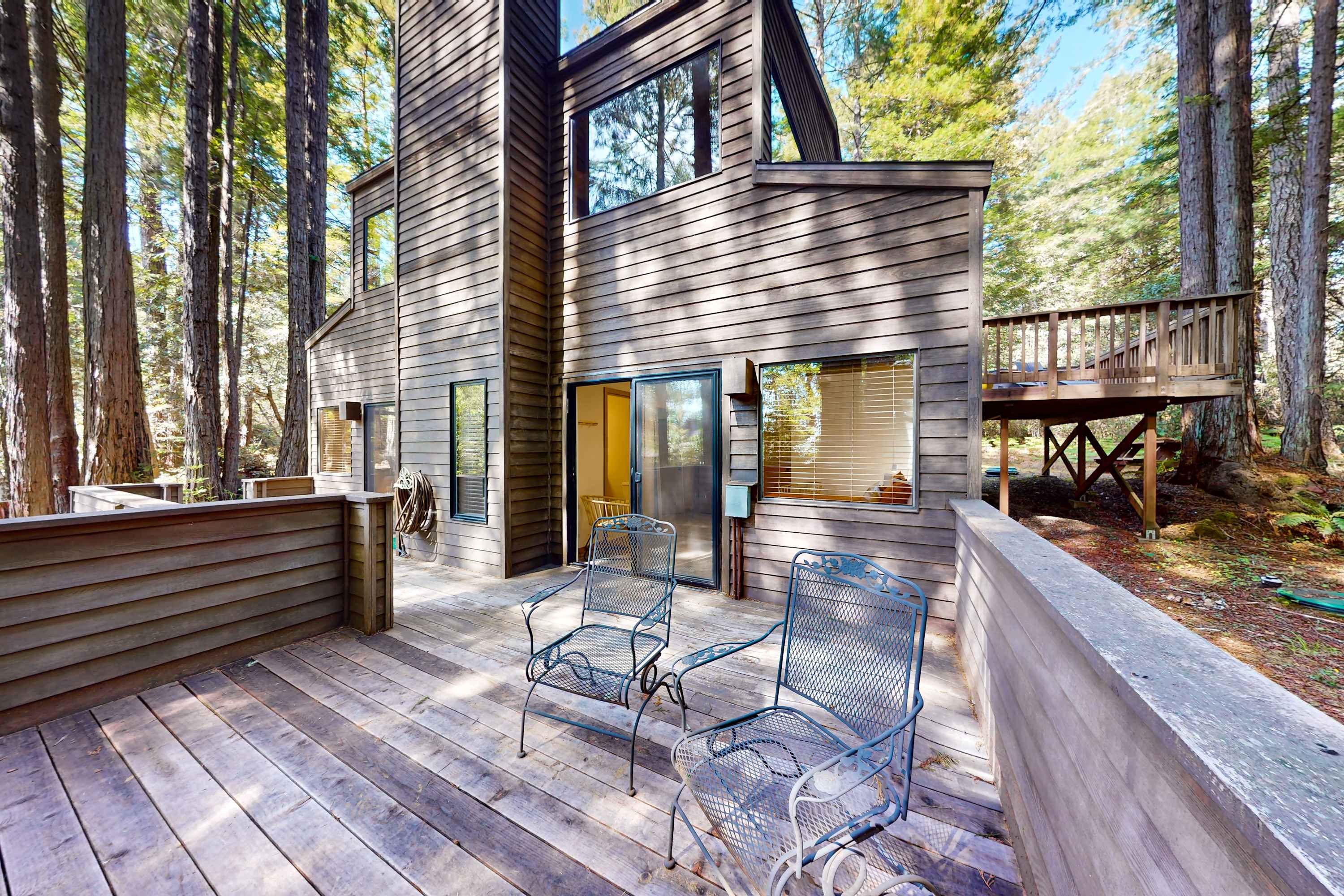 This inviting outdoor deck is your gateway to nature, ideal for evening chats or soaking in the fresh coastal air.