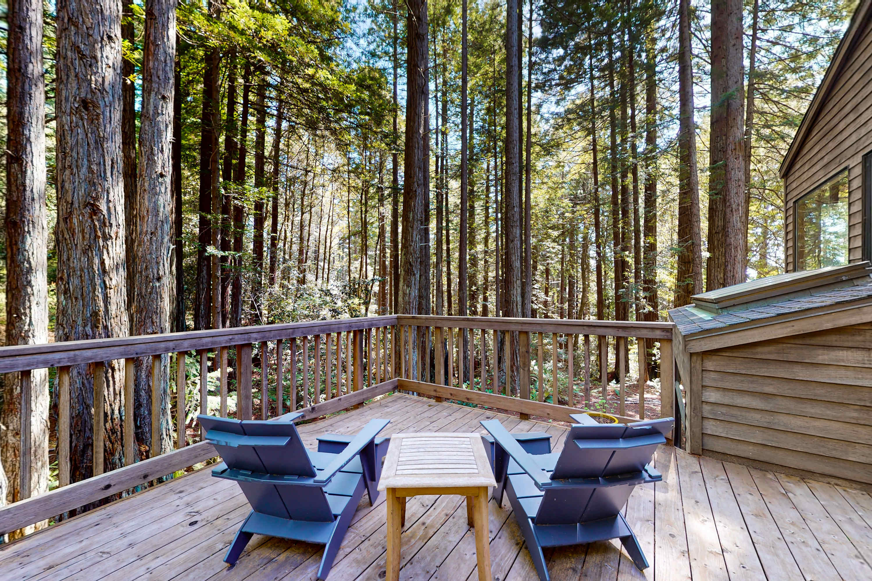 Step onto the deck for your morning coffee, surrounded by the whisper of trees and the peace of nature—your perfect retreat awaits.