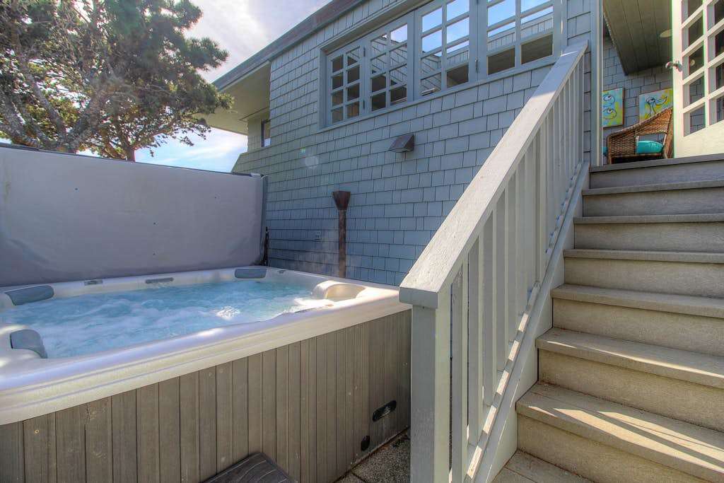 Slip into your private hot tub after a day exploring Sonoma Coast trails and Bodega Bay tidepools.