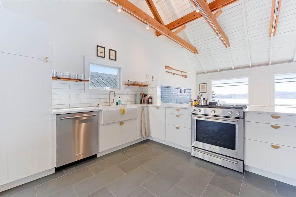Prepare farm-to-table meals with stainless steel appliances, ample counter space, and a chef-worthy gas range.