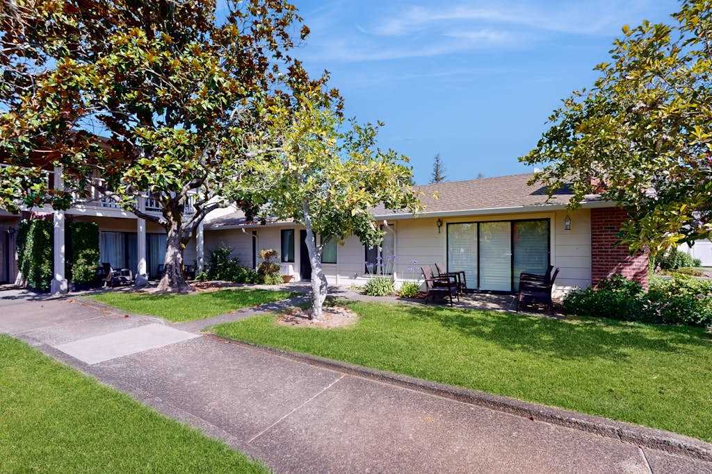 Welcome home to your single-level Napa Valley resort condo surrounded by manicured lawns and mature shade trees at Silverado Resort