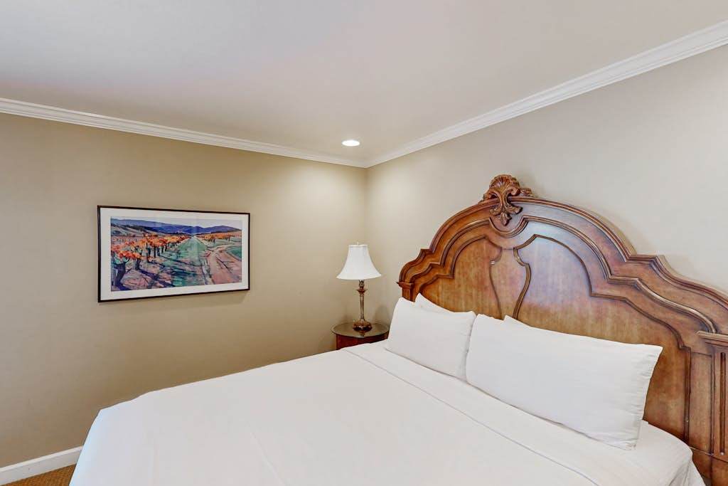 Wake to vineyard-inspired art on the walls and sink into premium linens that make your Napa getaway feel truly indulgent