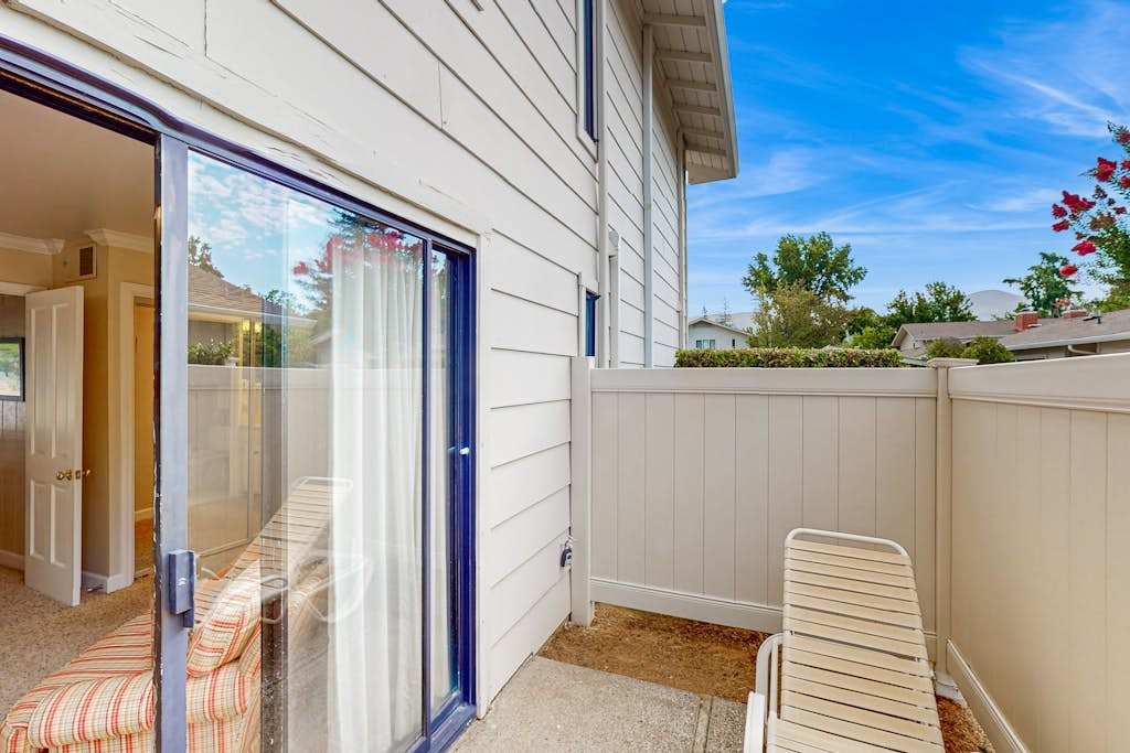 Step outside to your second private patio with a privacy fence — ideal for morning coffee before exploring Napa's world-class wineries