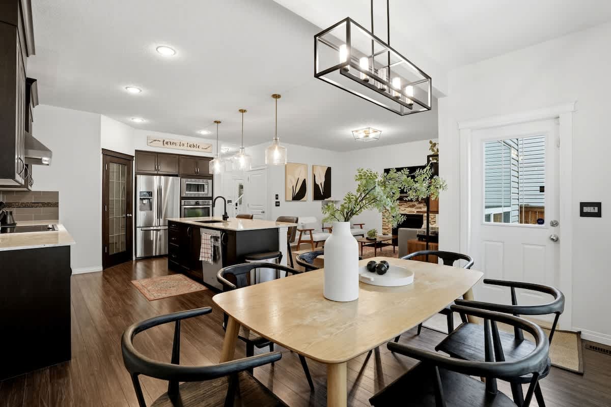 Cranston Family Home kitchen and dining area