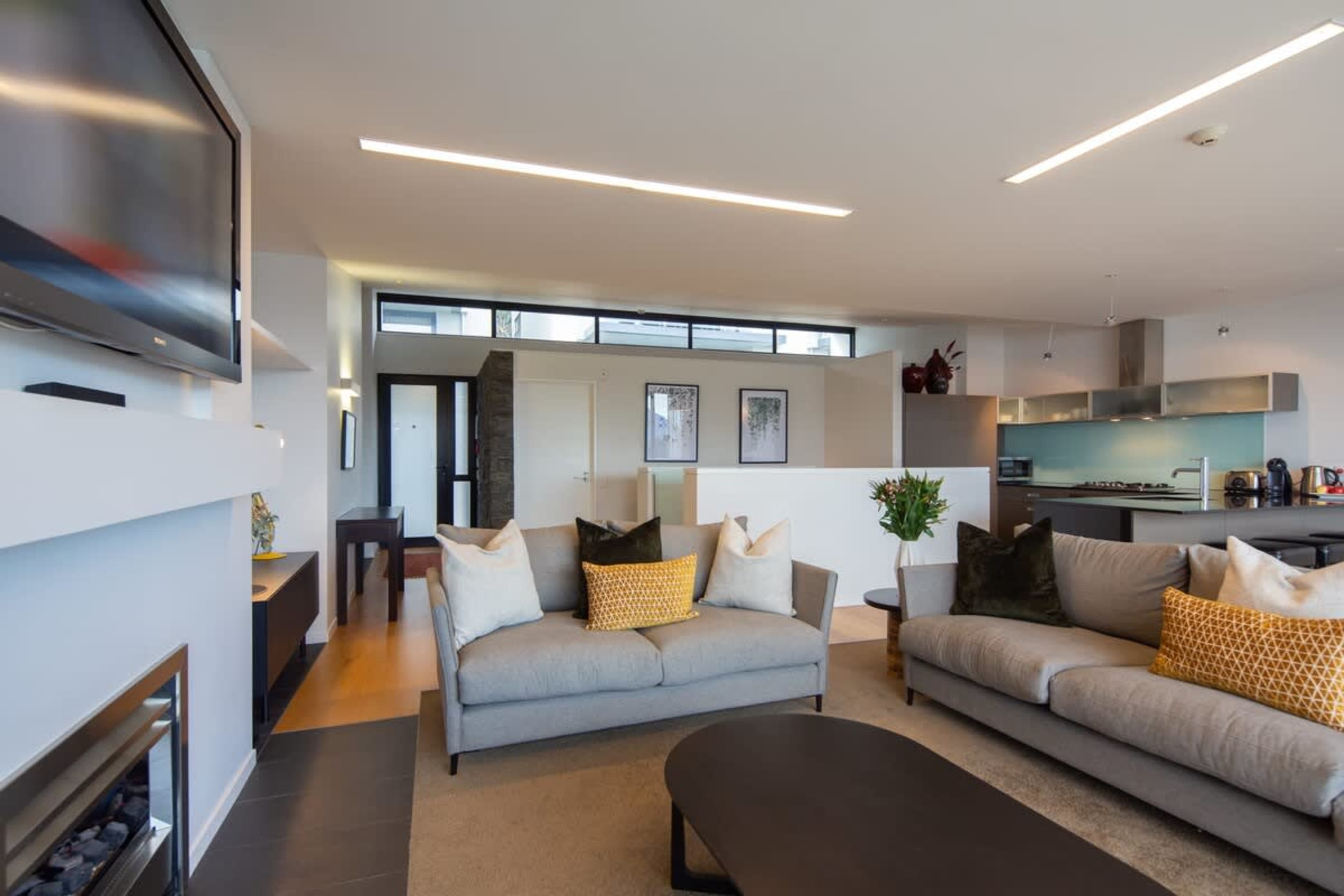 Bright and airy with new and comfortable sofas at our 5-star accommodation in Queenstown
