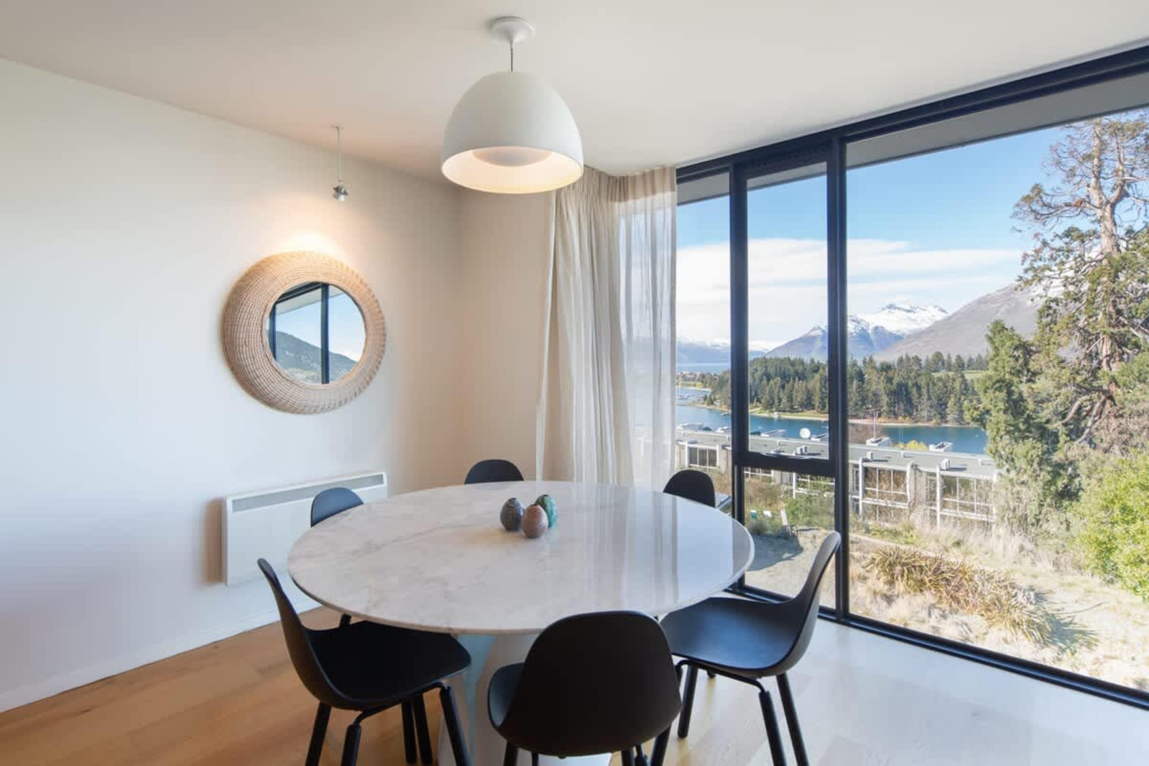 Enjoy dining with stunning views for six during your stay in Queenstown
