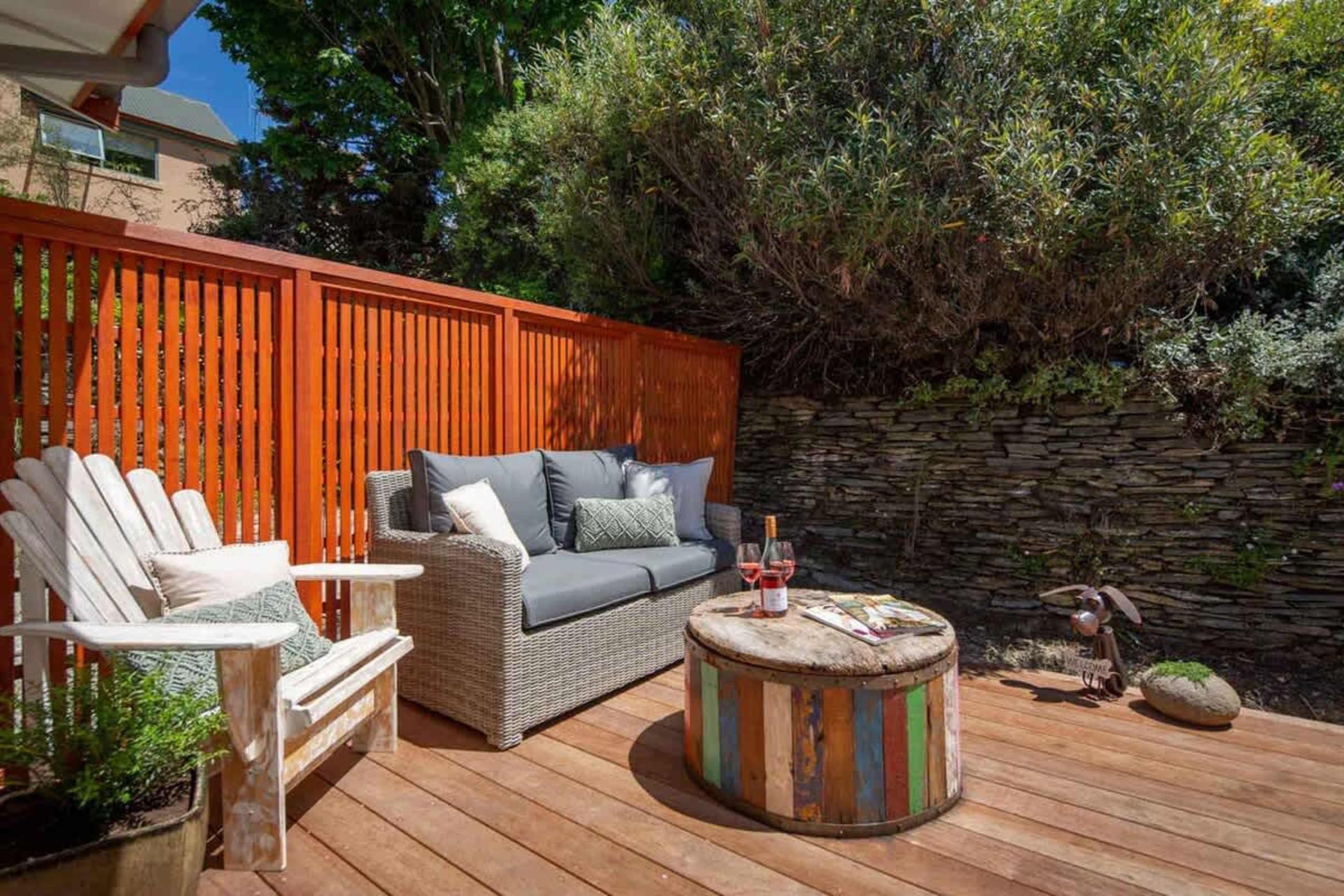 Private Sunny Patio for Relaxation
Step outside to a private, sunny patio with seating, ideal for basking in the sunshine or enjoying al fresco dining. It’s a peaceful retreat that extends your living space into the outdoors.