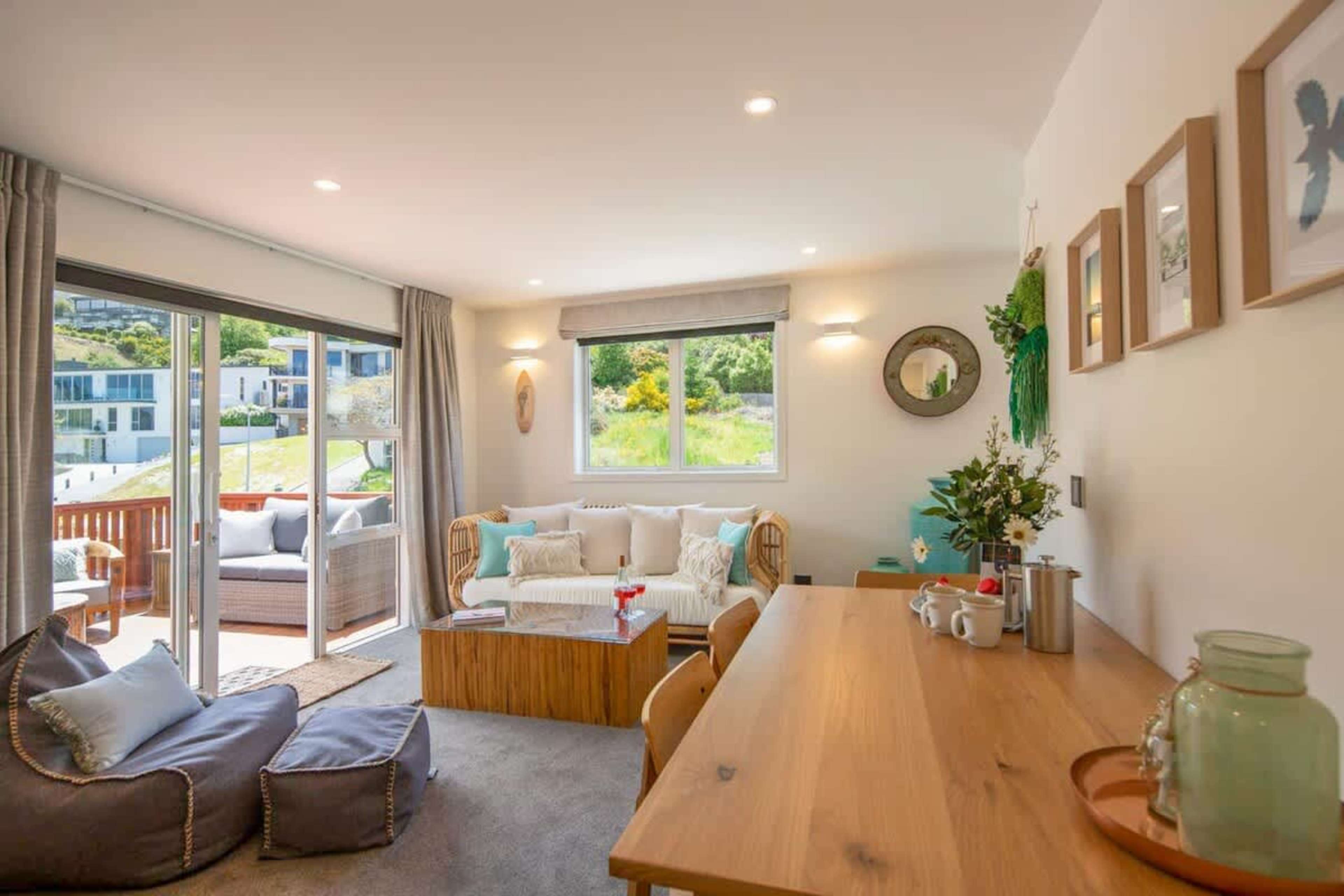 Living Room with AV Features and Patio Connection
This cozy living room comes with a smart TV, Netflix, and Sonos Playbar. Direct access to the patio makes it easy to move between comfort indoors and peaceful outdoor spaces.