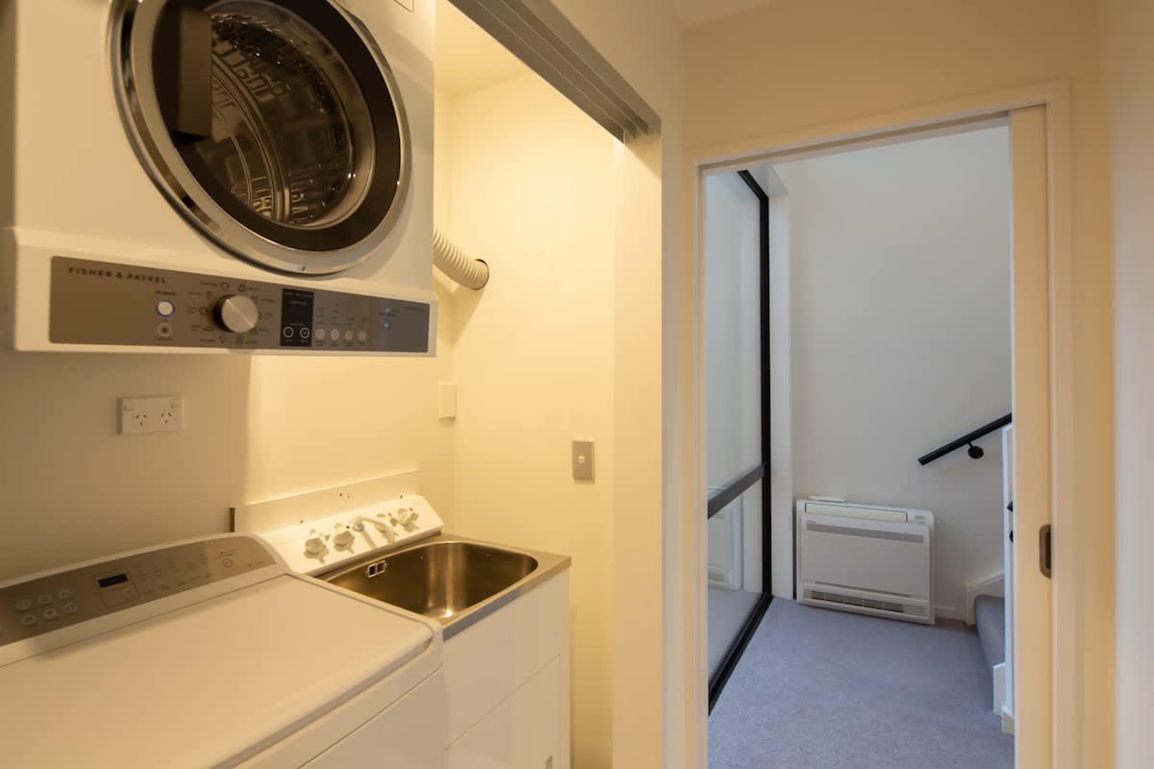 Convenient laundry facilities in our holiday houses NZ