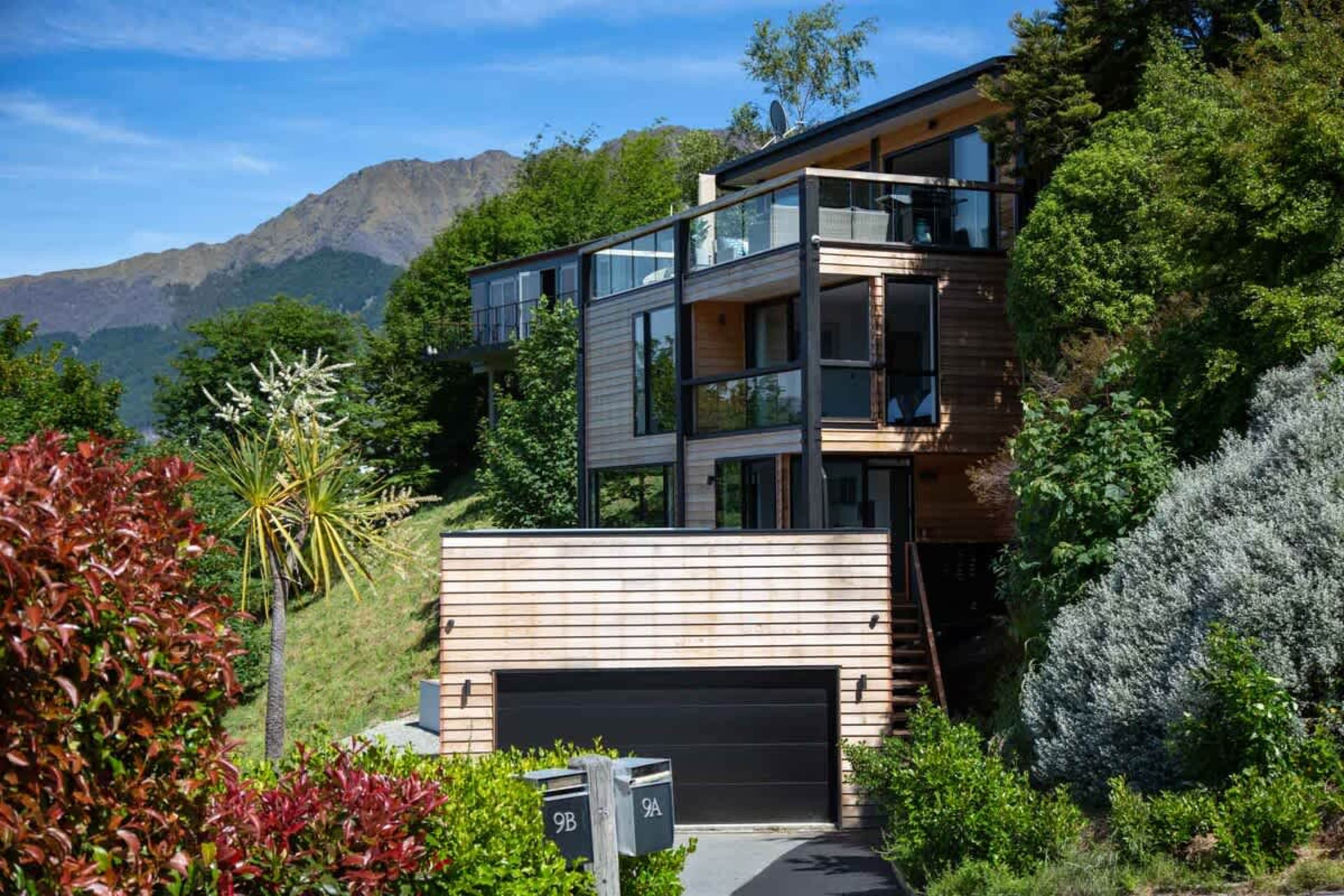 Outside view from our 5 star accommodation in Queenstown