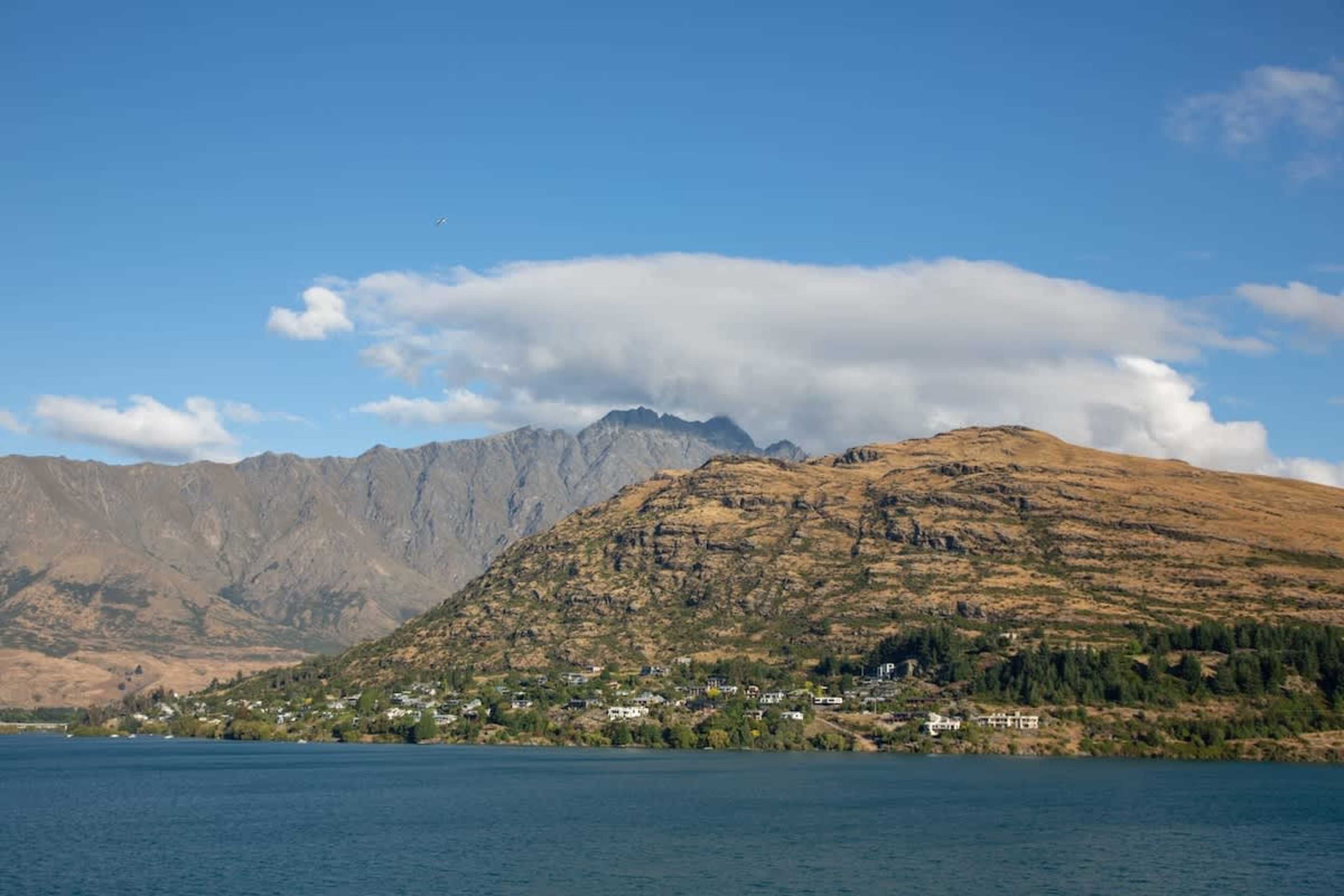 Admiring The Remarkables range from the best lookout in Queenstown