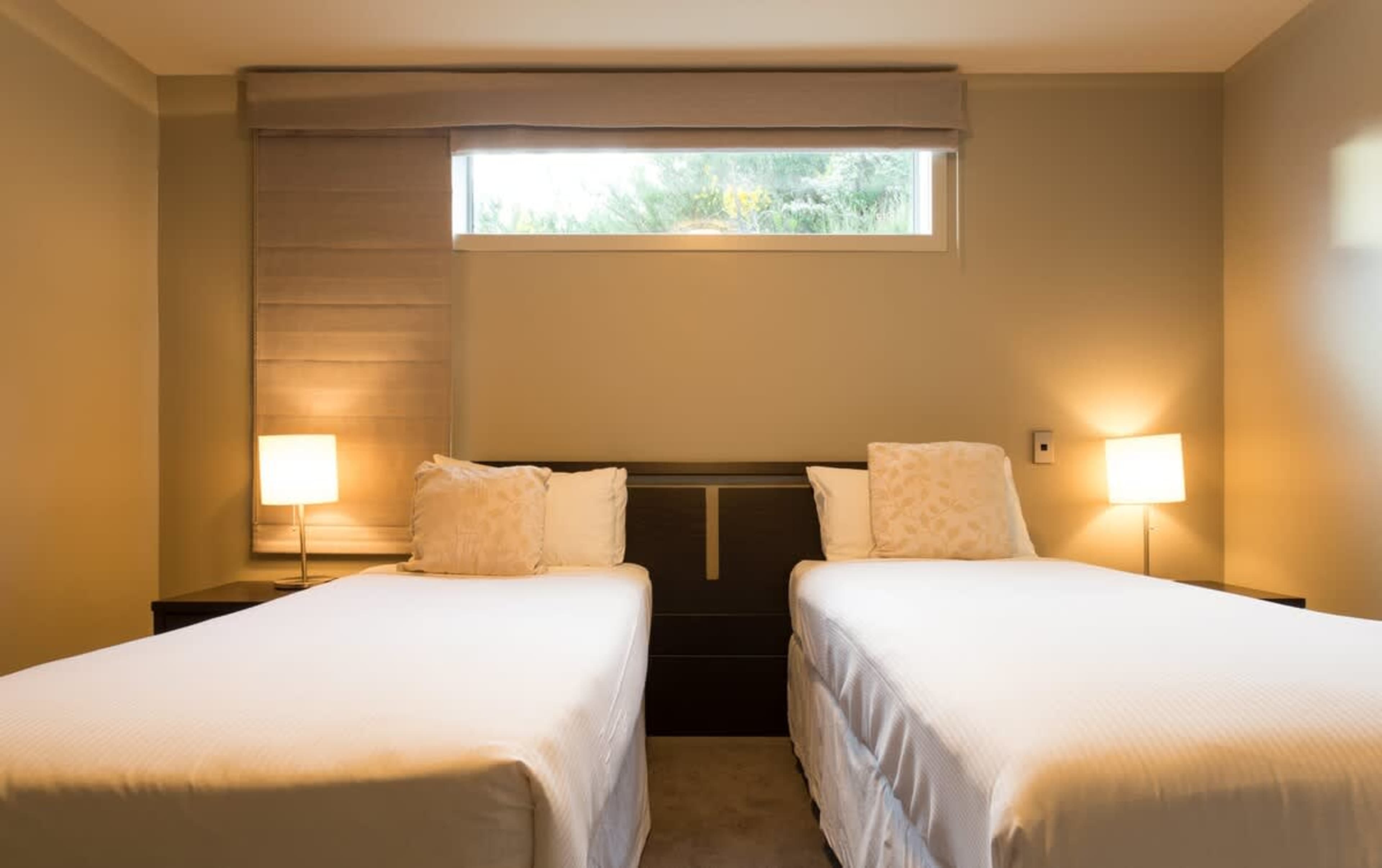 Bedroom 2 King Bed which can be split into singles  These beds can be made up into a king bed.