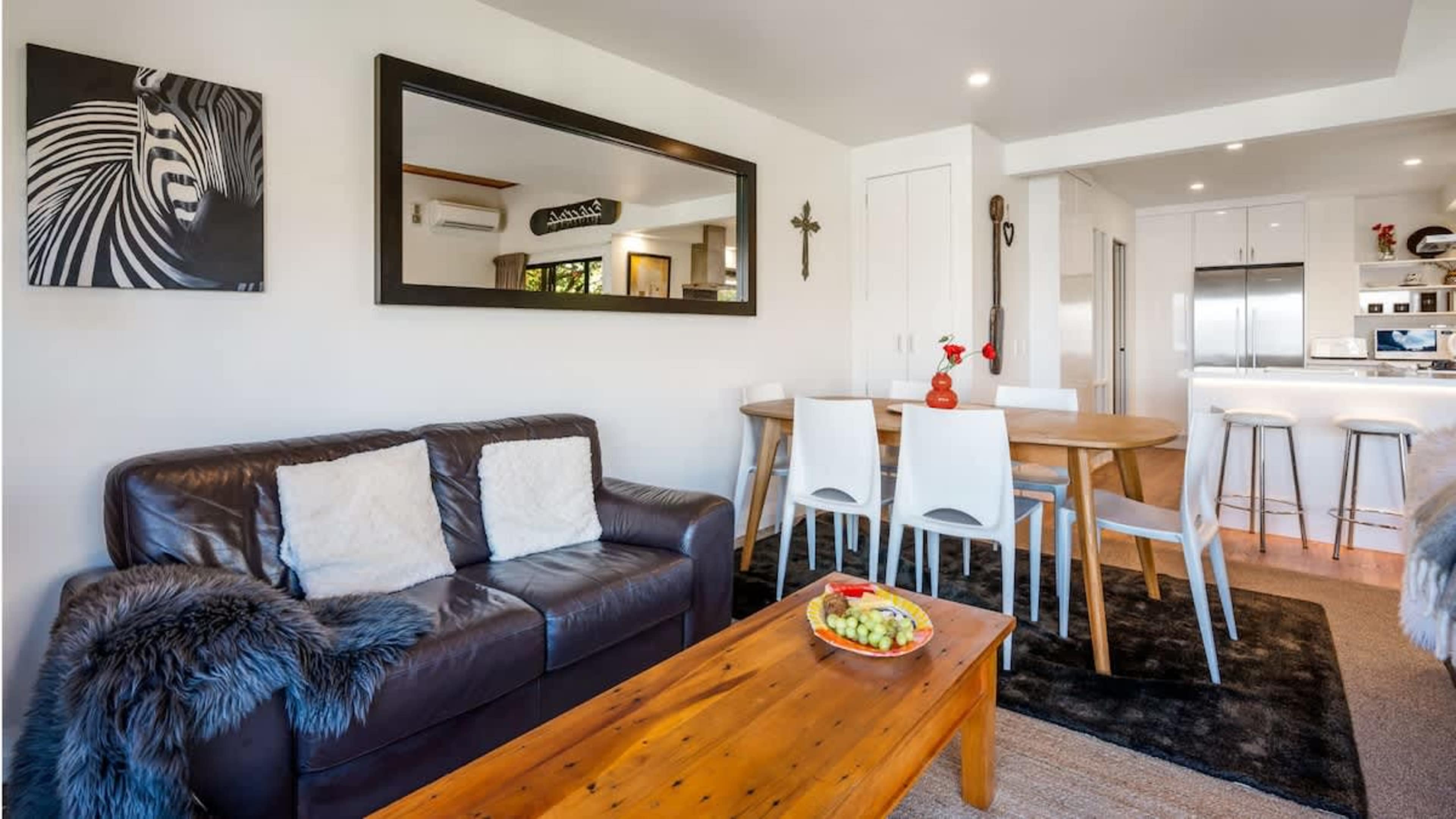 Cosy reading nook in our luxury accommodation, New Zealand