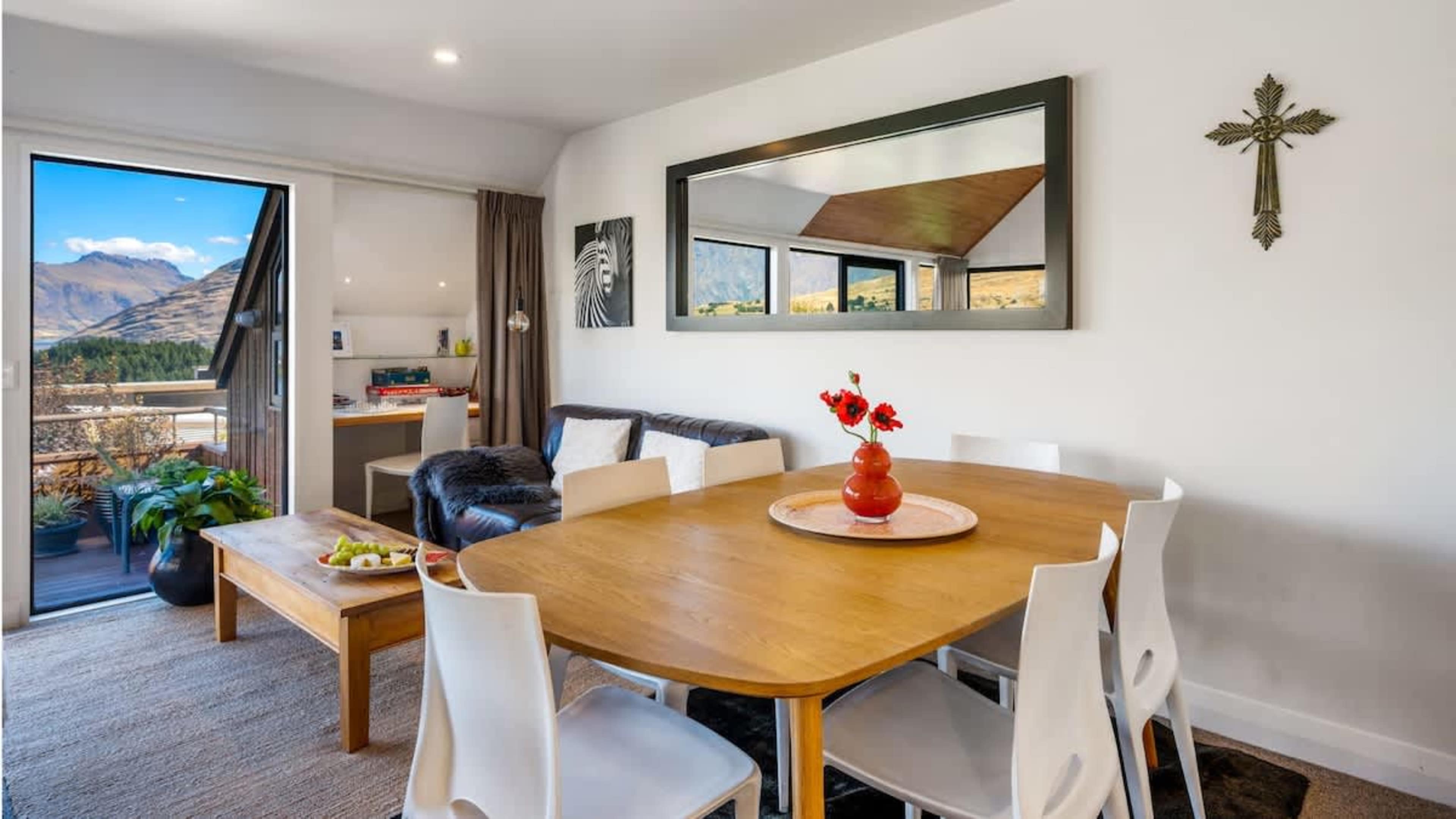 Dining with beautiful views during your stay here