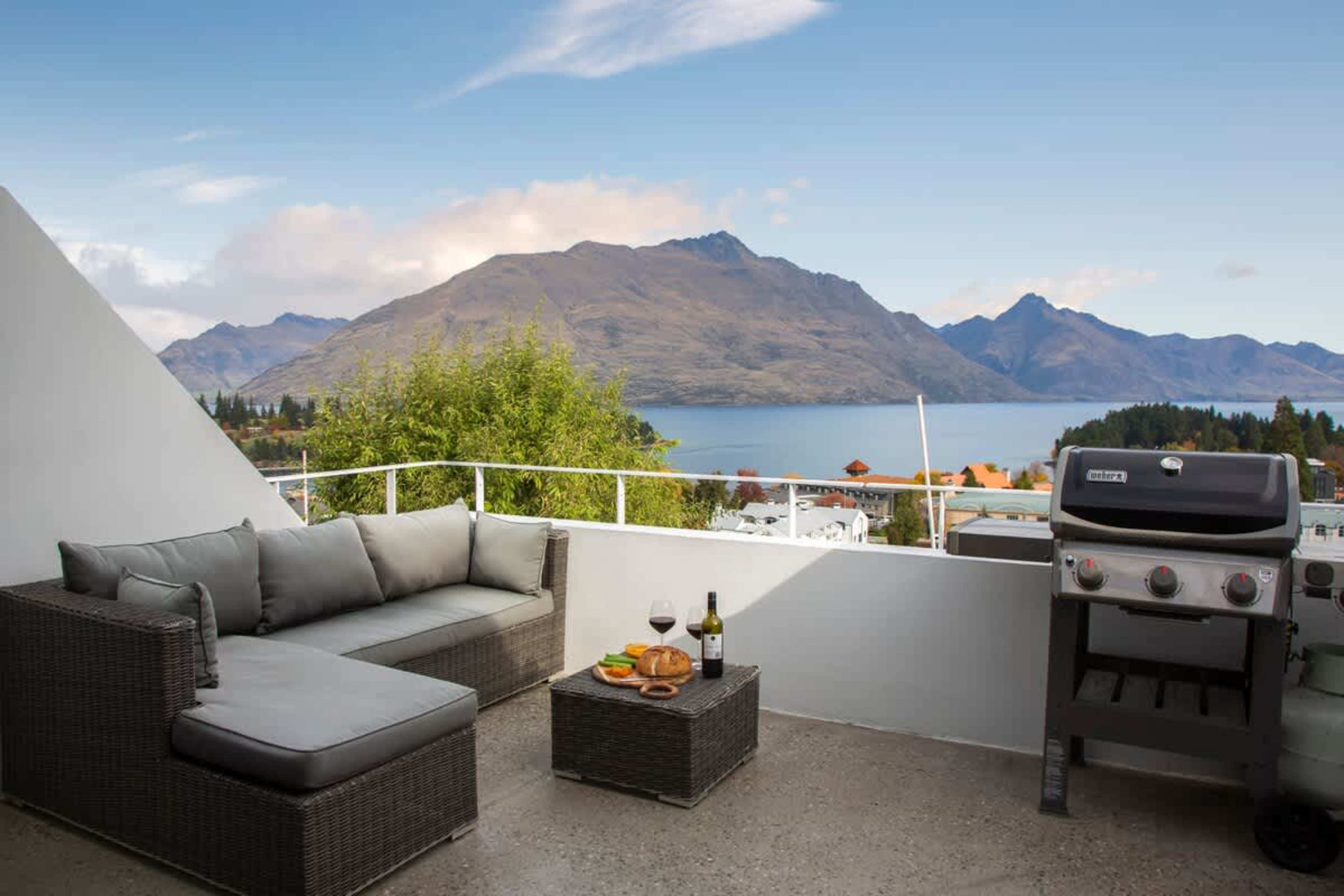 Outdoor Entertaining Made Easy: With a BBQ and effortless access from the living area, the balcony is the ideal space for enjoying meals while taking in spectacular views.