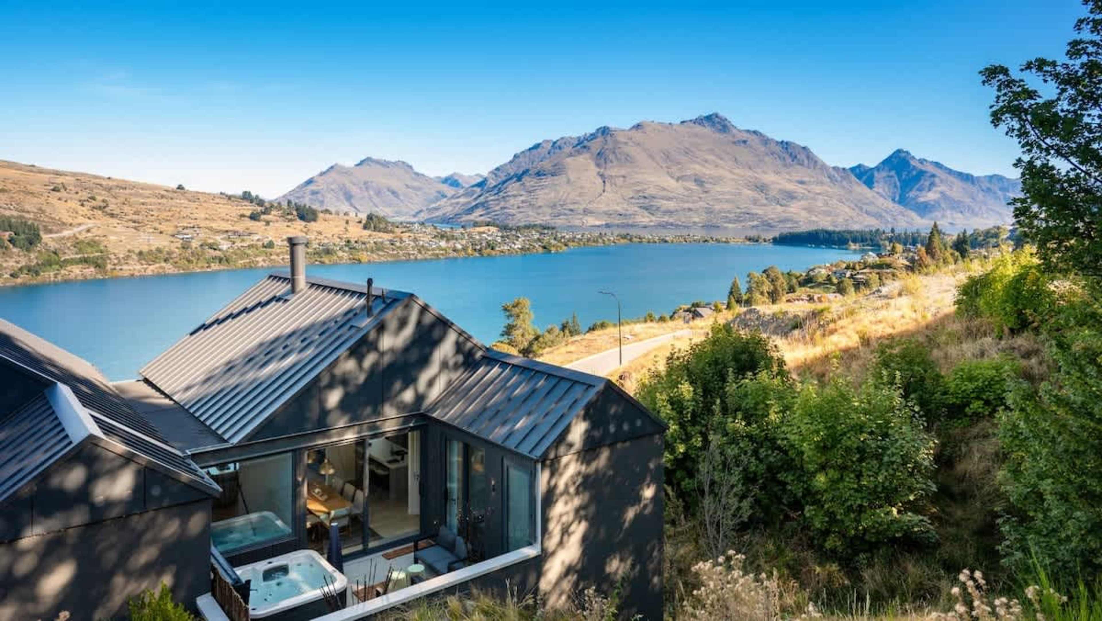 Scenic backyard views await during your stay here