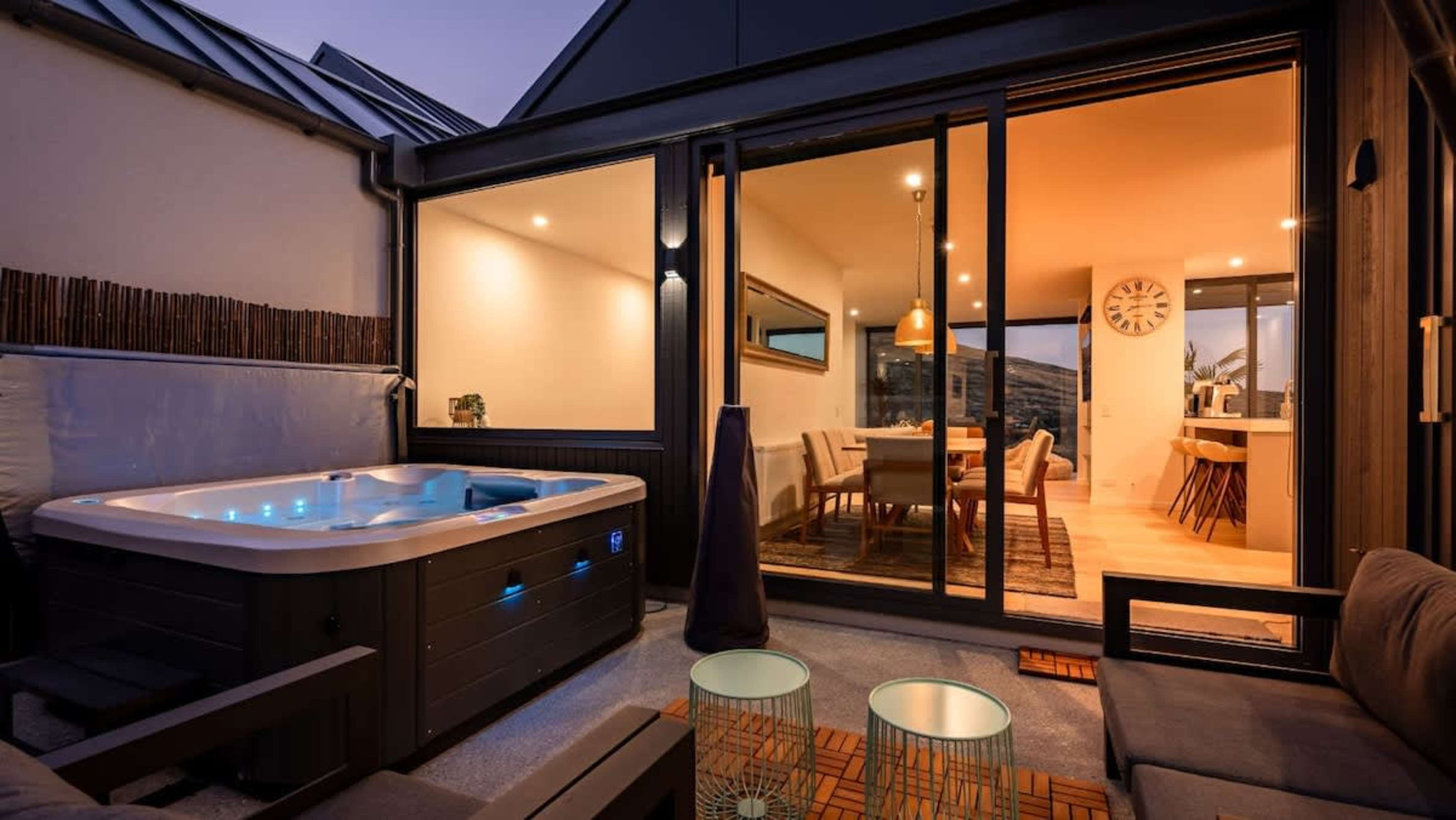 Step out onto the back deck, where you’ll find a private hot tub, perfect for relaxing under the stars, along with outdoor dining and a BBQ for al fresco meals.
NZ luxury travel