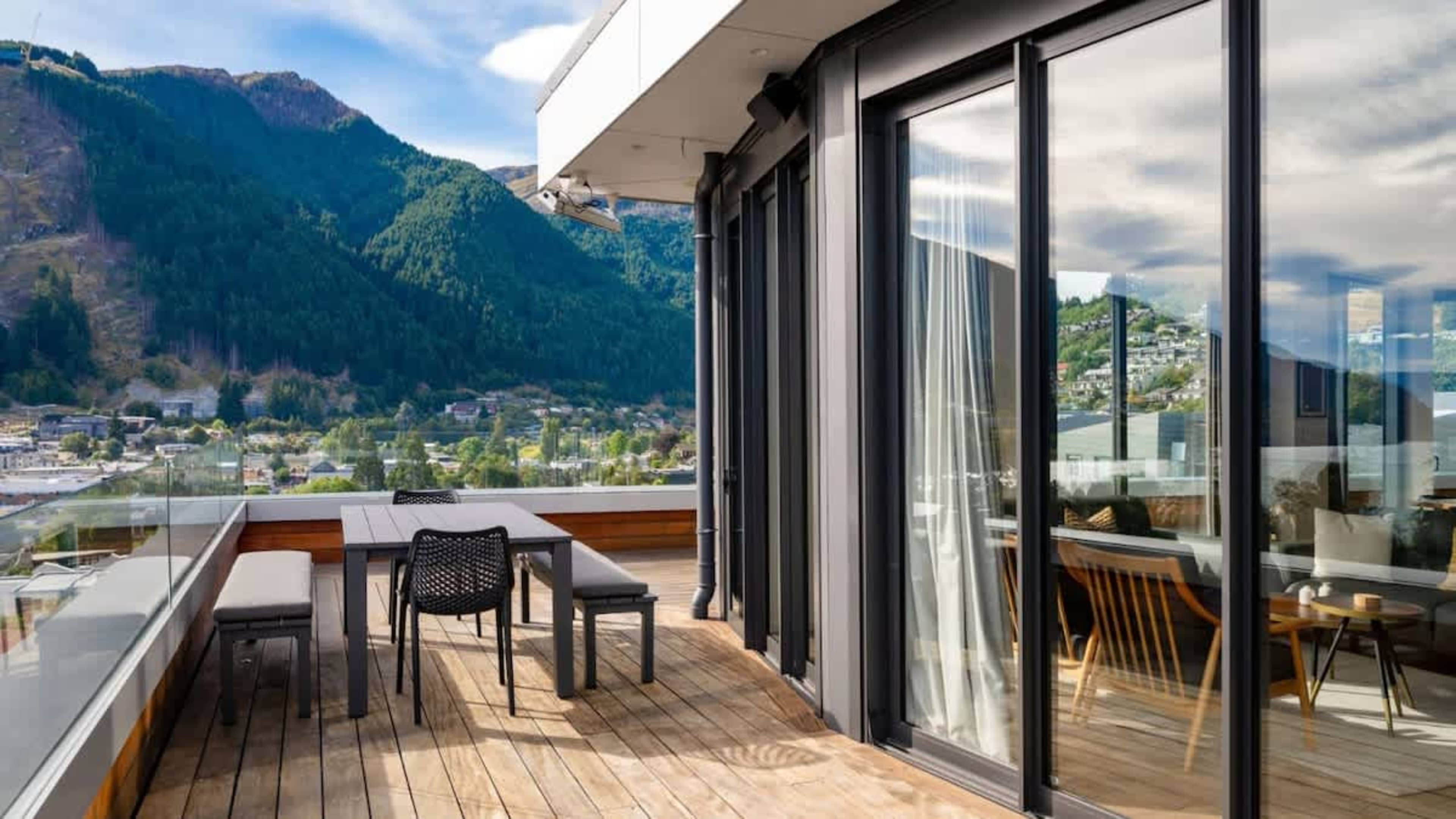 Relish outdoor dining during your stay here