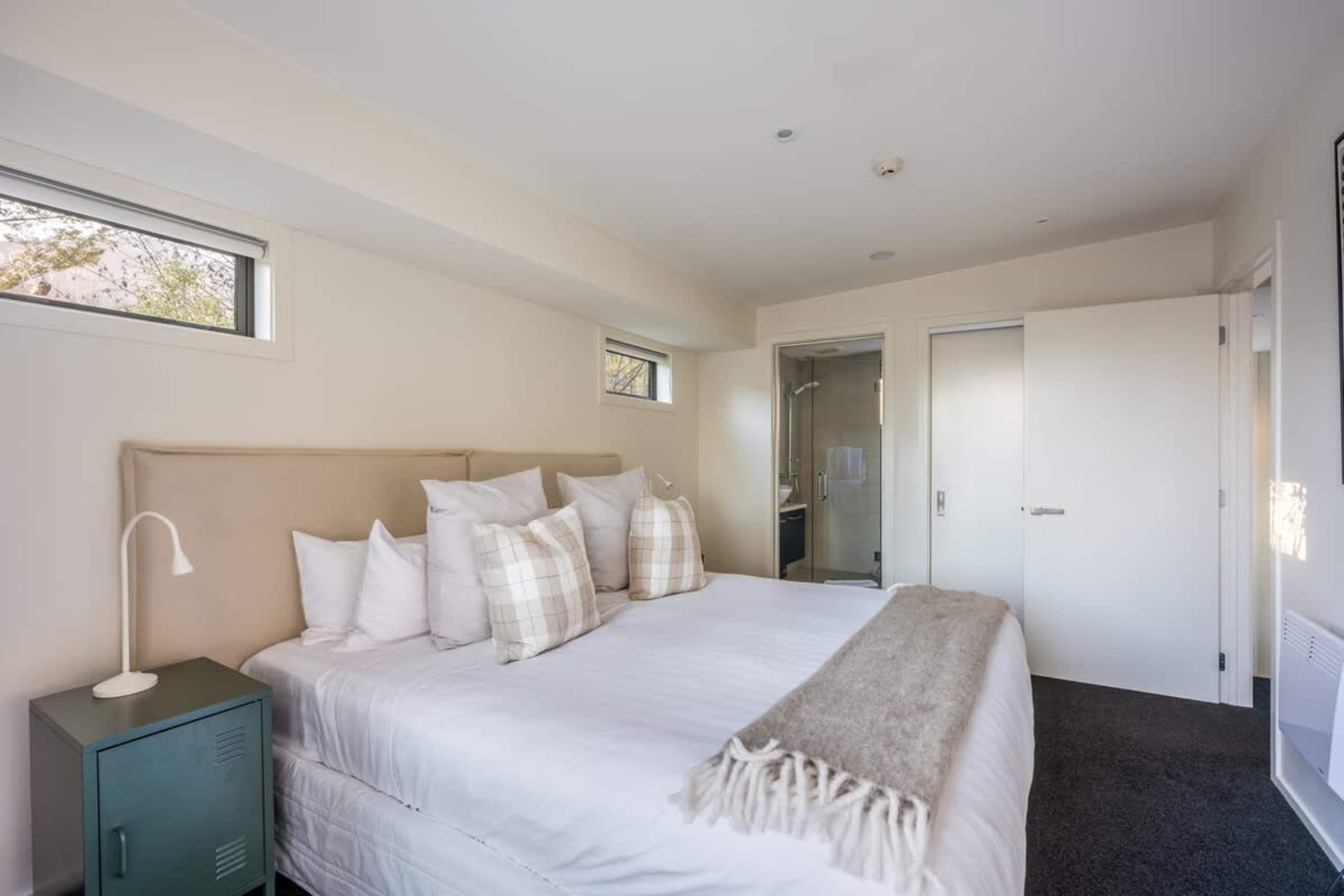 Private ensuite and patio with views.