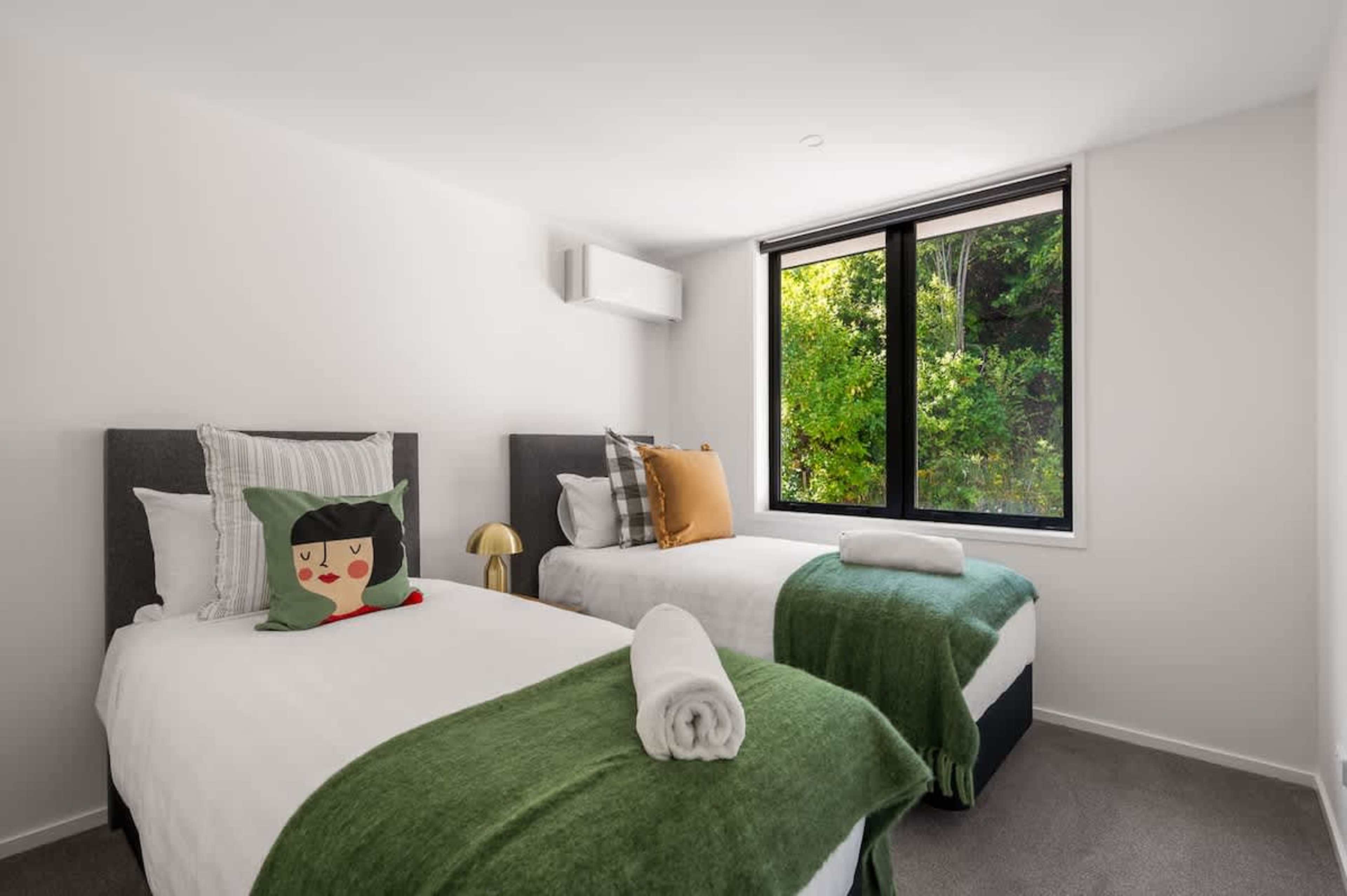 Third Bedroom with King size bed
The third bedroom features a King size bed that can be converted into two single beds, making it the perfect choice for families or groups looking for a comfortable and spacious stay.