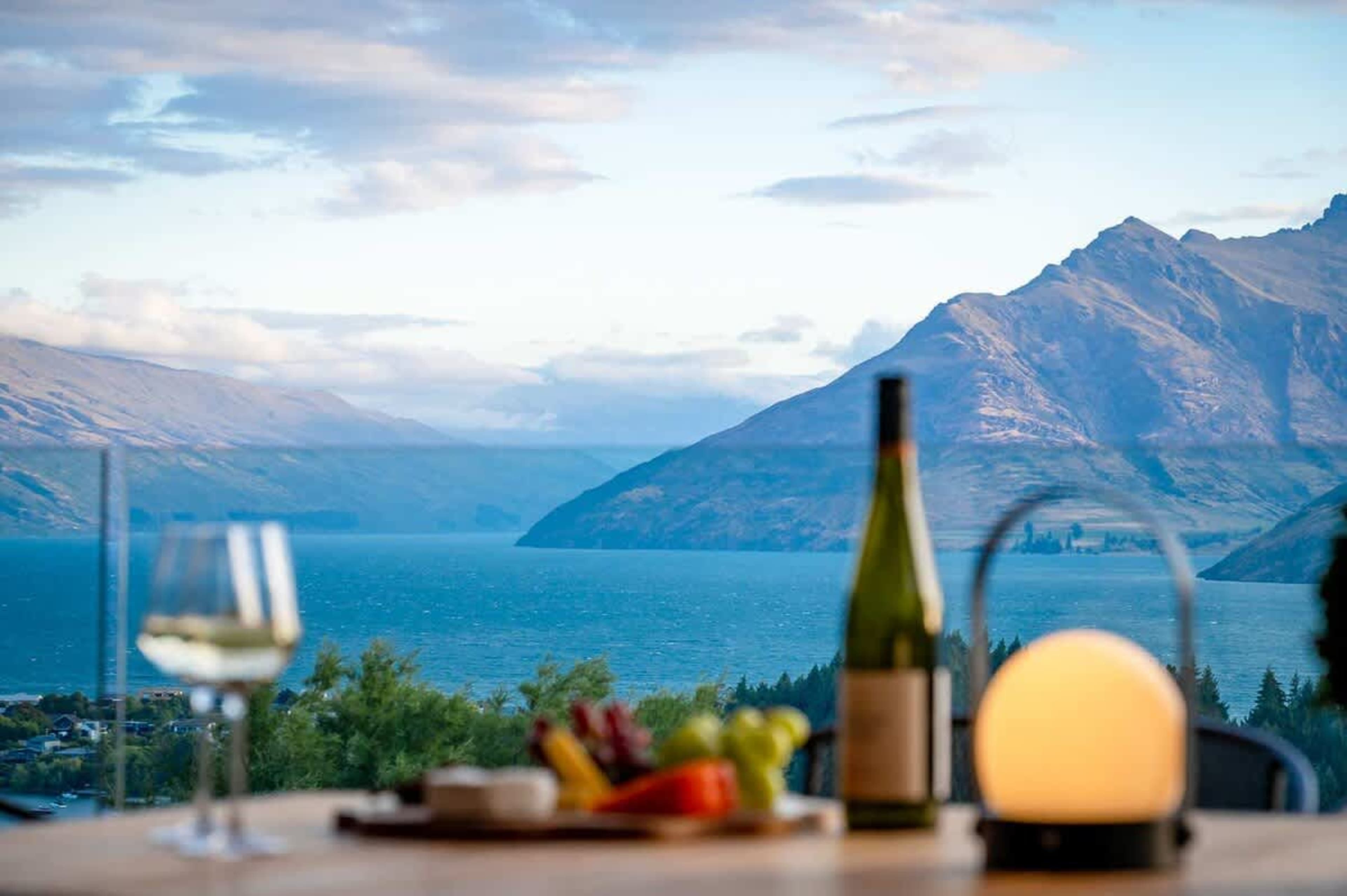 Patio with Scenic Views & Otago Wines
Relax on the patio with a glass of Otago wine, savoring the stunning views of Lake Wakatipu and the surrounding mountains.