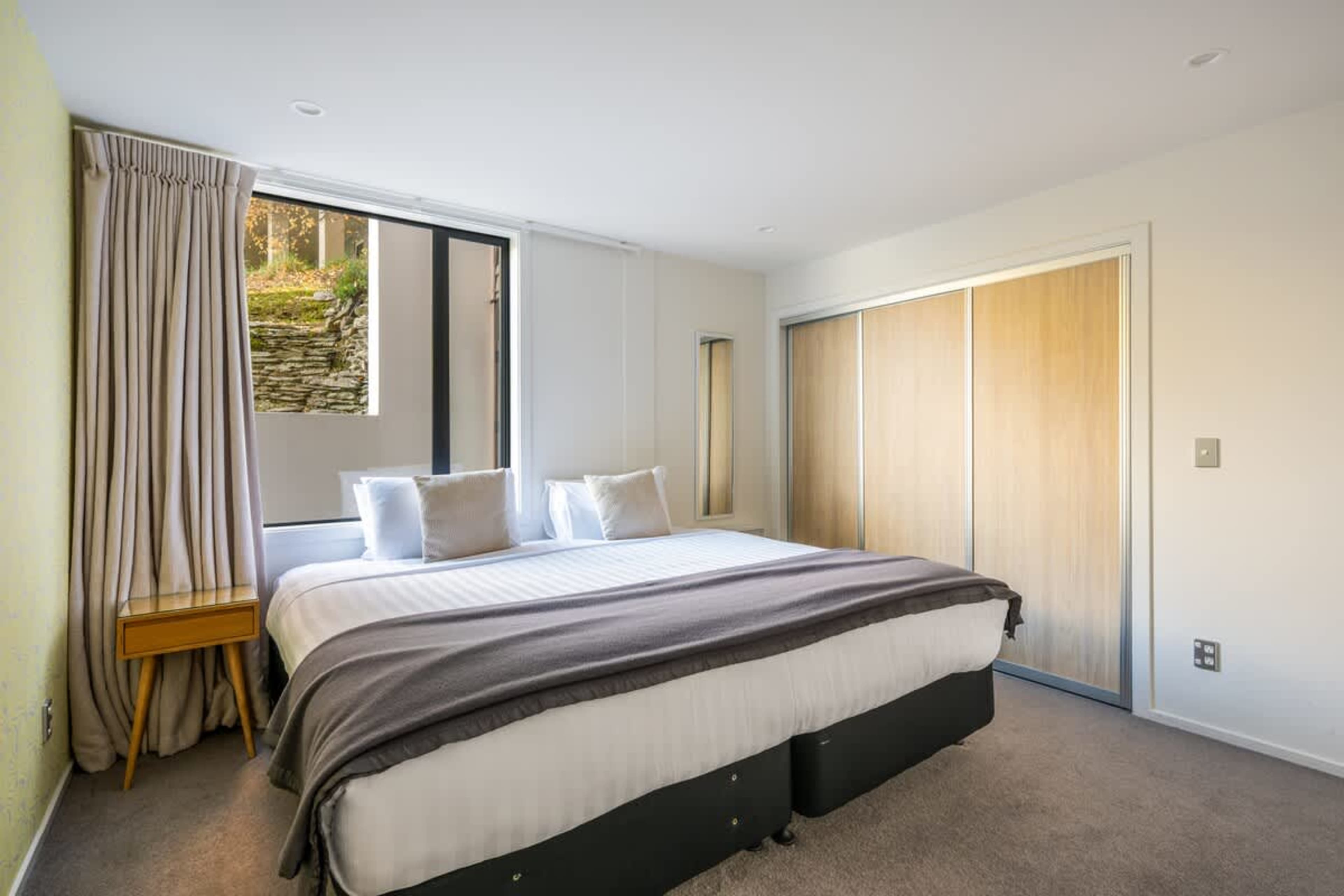 Versatile king bed that can be split into two singles. 