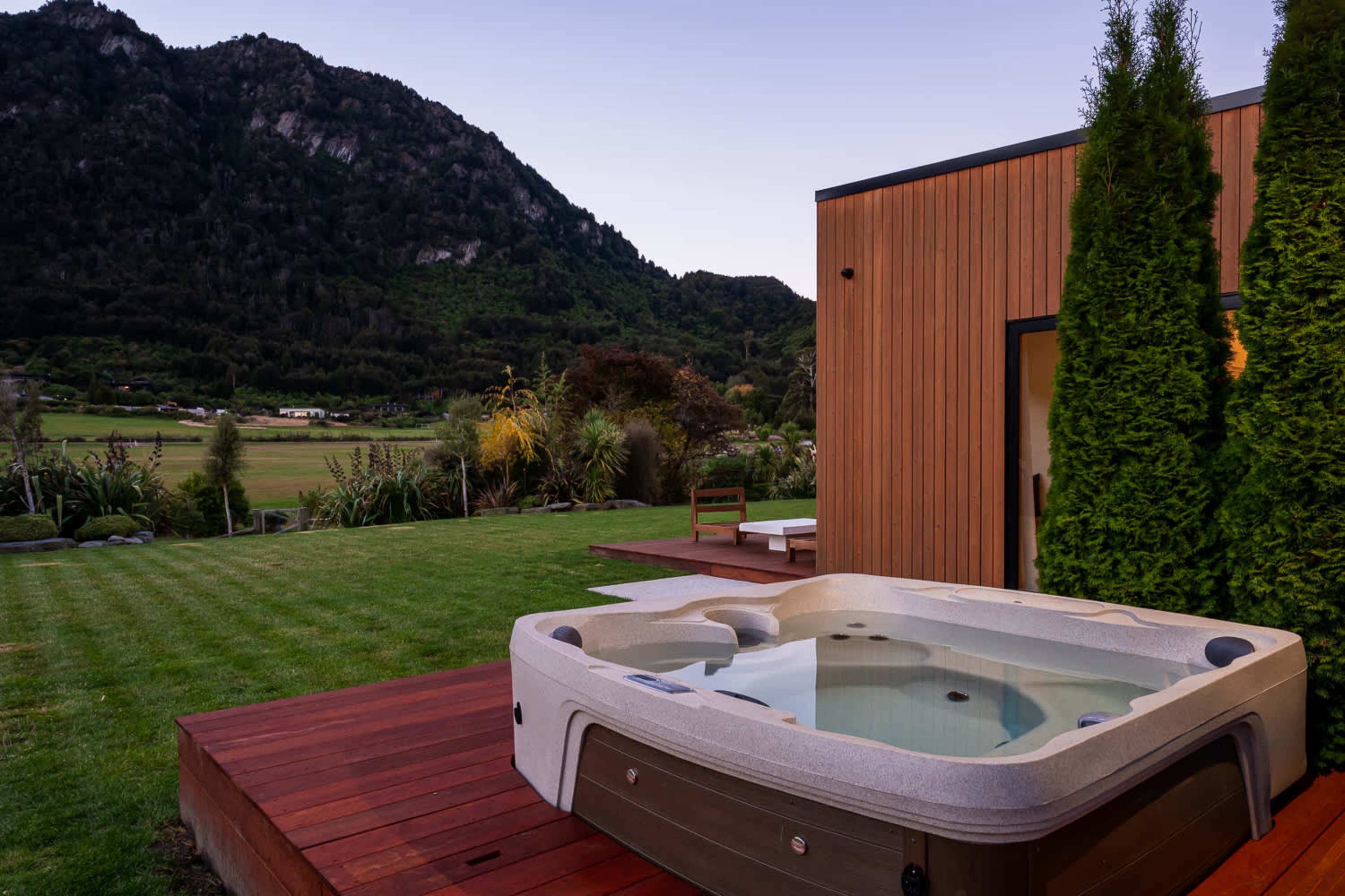 Hot tub at dusk