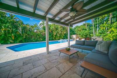Lush landscaping for added privacy