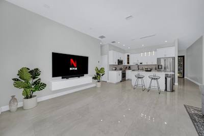 75 inch Smart TV with sound bar