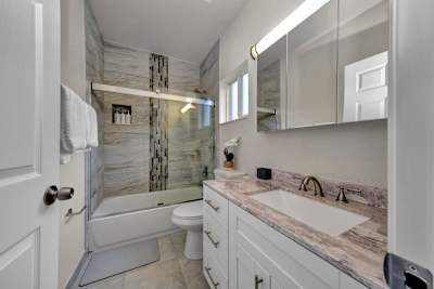 Master bathroom fully stocked