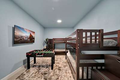 Fourth bedroom with 4 twin beds
