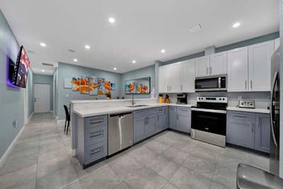 Open space kitchen area