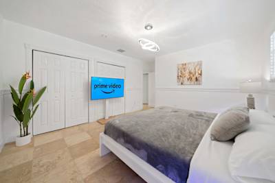 With Smart TV and large closed